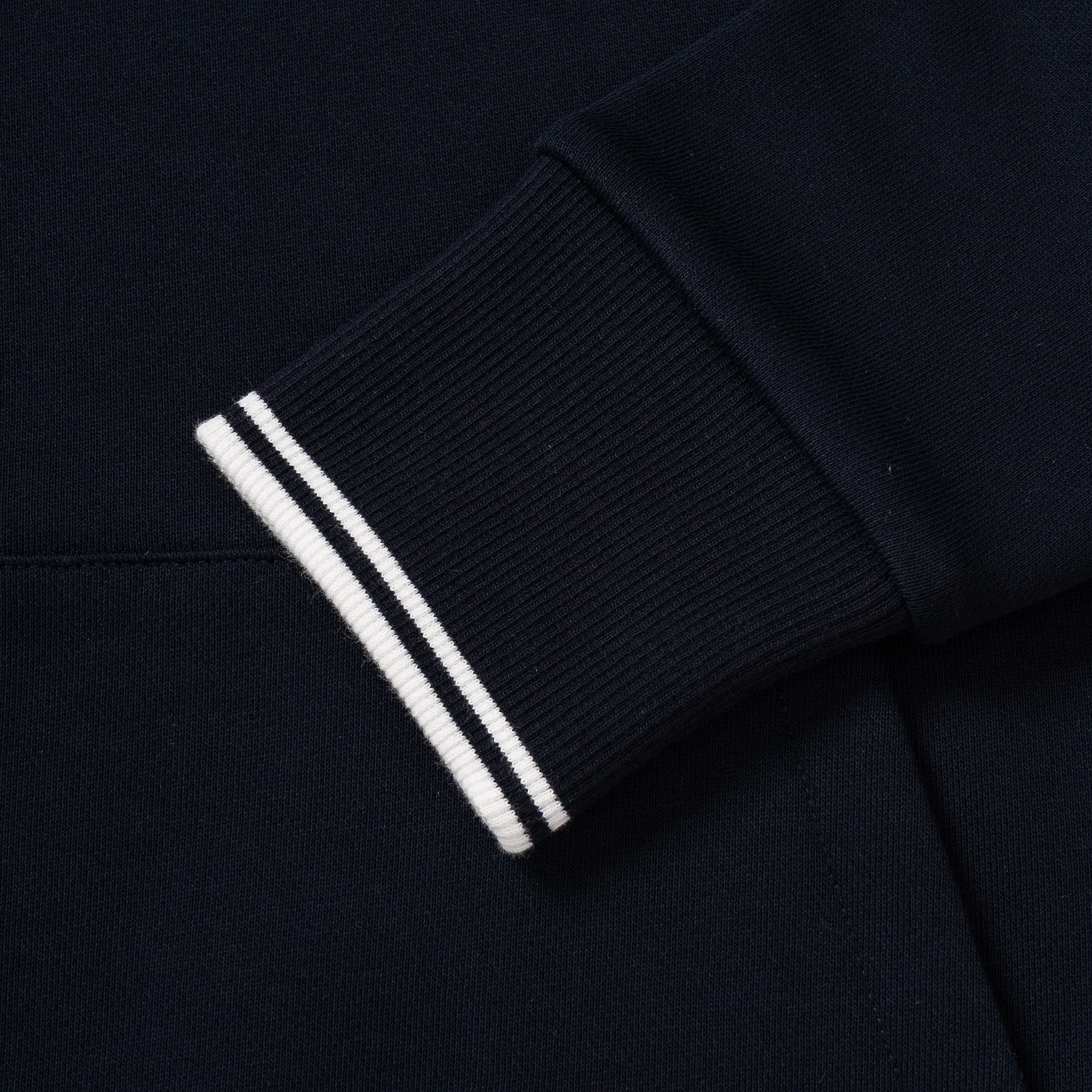 Fred Perry Tipped Hooded Sweatshirt Navy - Image 4
