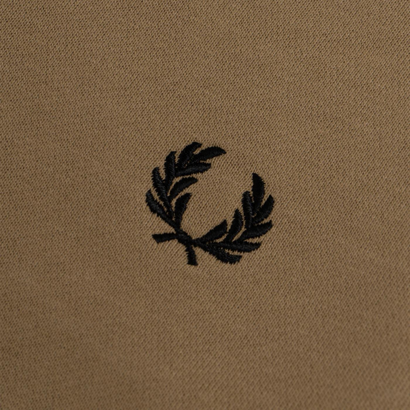 Fred Perry Tipped Hooded Sweatshirt Warm Stone - Image 3