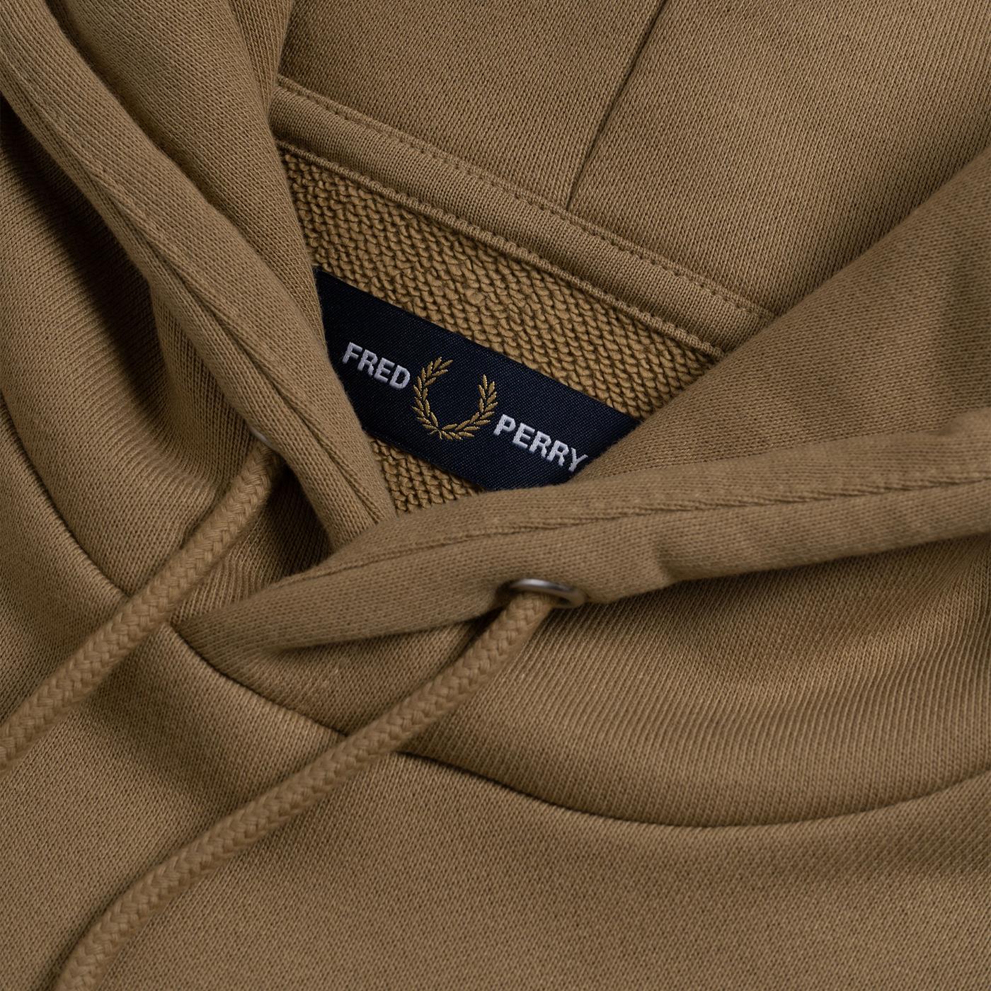 Fred Perry Tipped Hooded Sweatshirt Warm Stone - Image 5