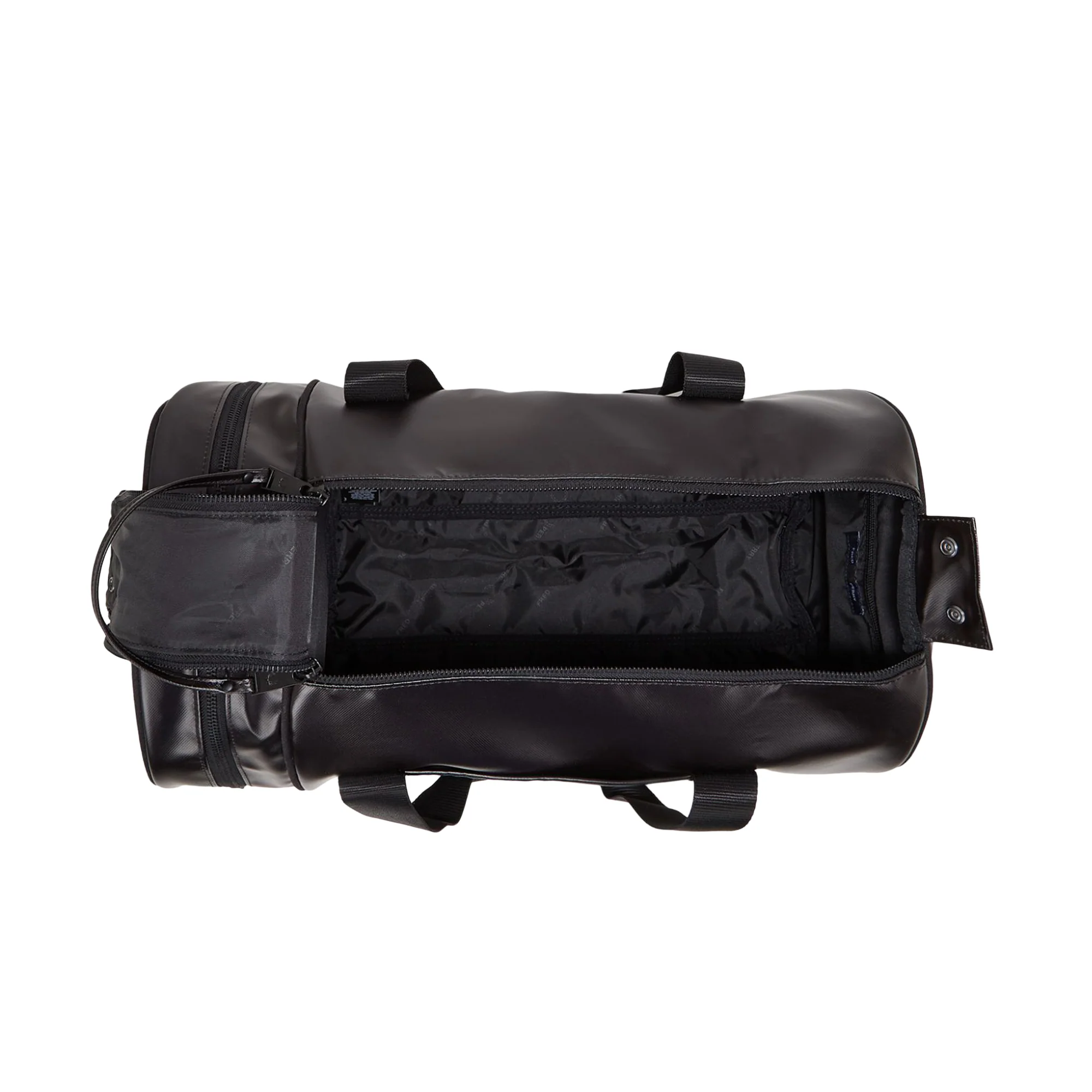 Fred Perry Tonal Classic Barrel Bag Black/Gold - Image 5