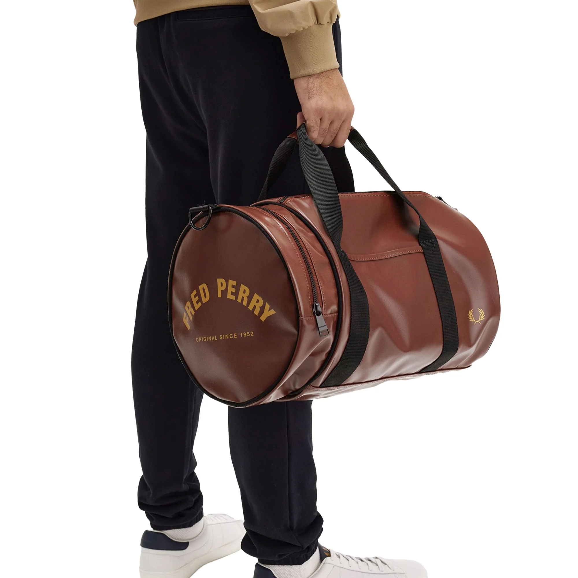 Fred Perry Tonal Classic Barrel Bag Whisky/Brown