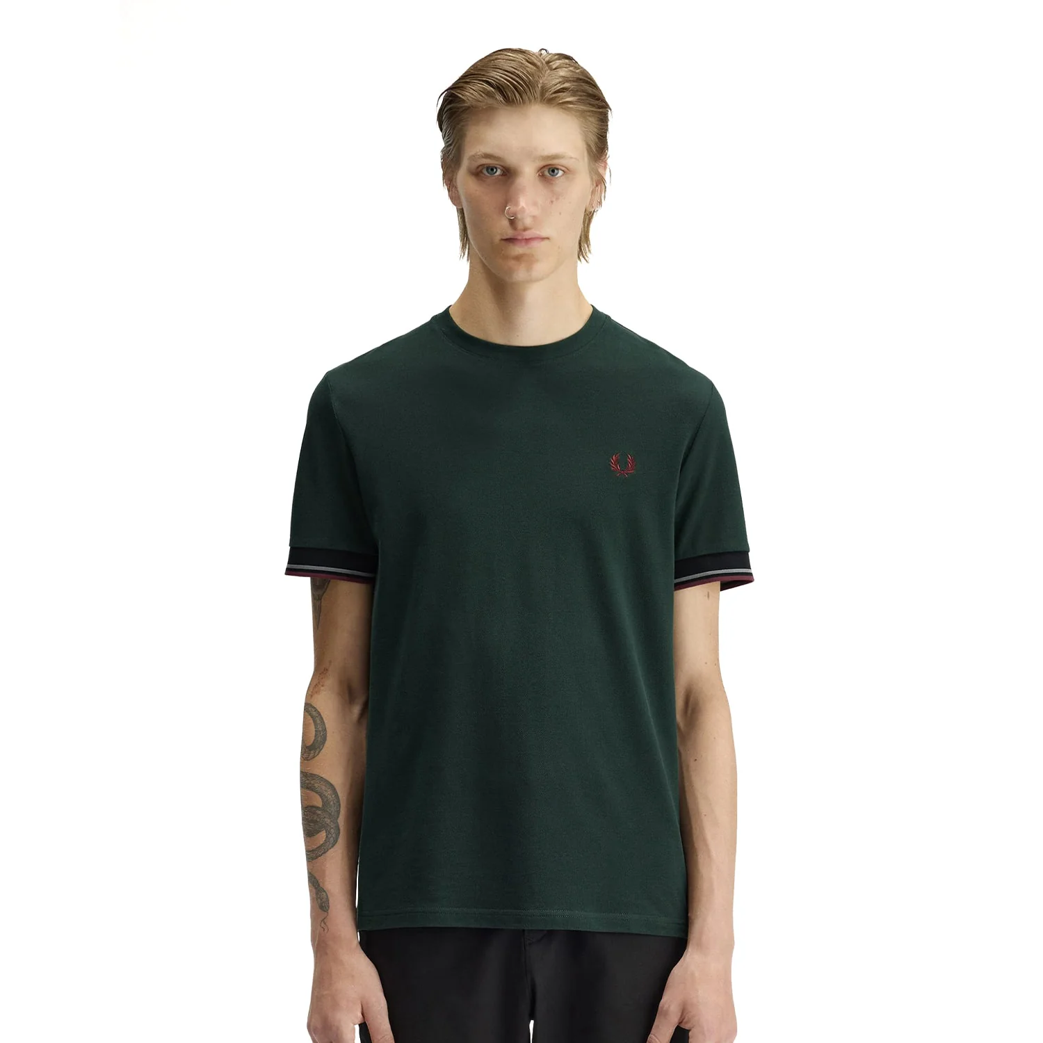 Fred Perry Twin Tipped Cuff T-Shirt Grassroots