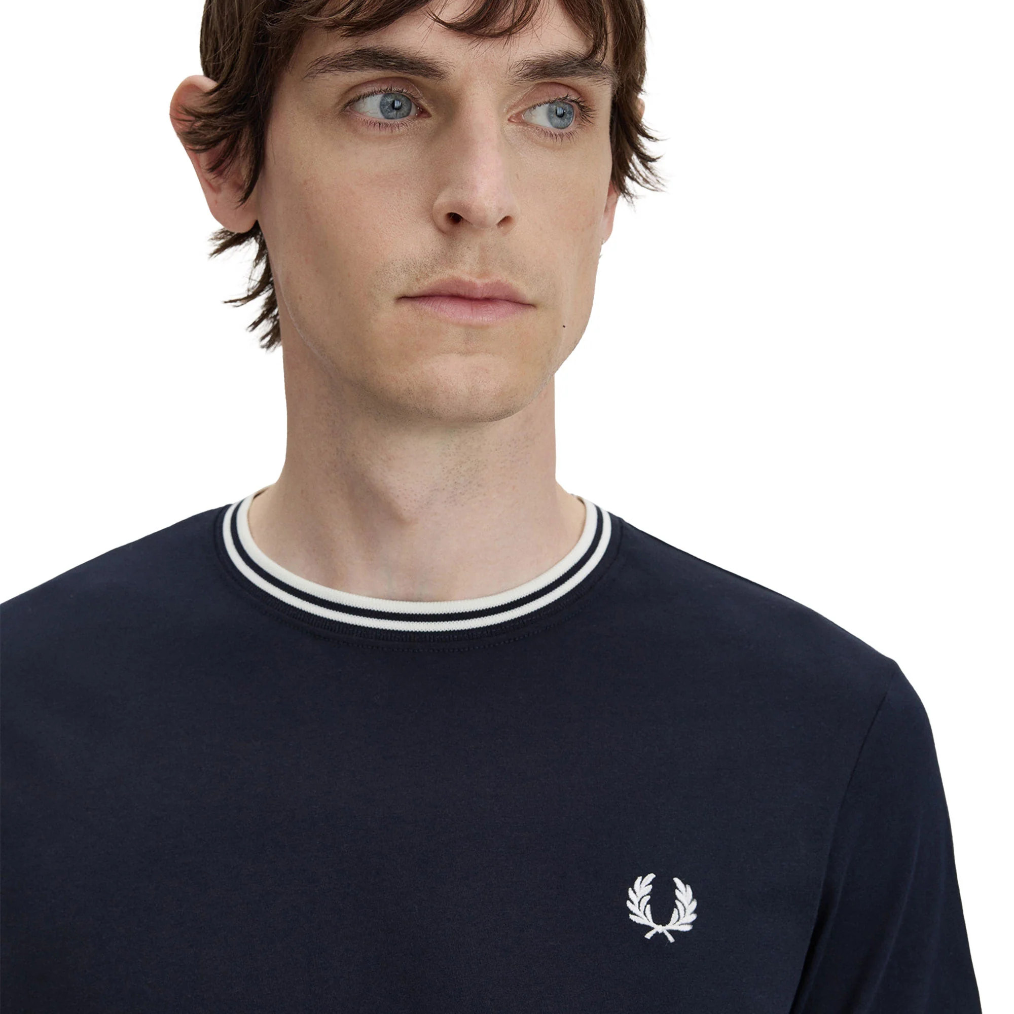 Fred Perry Twin Tipped T-Shirt Navy - Image 4