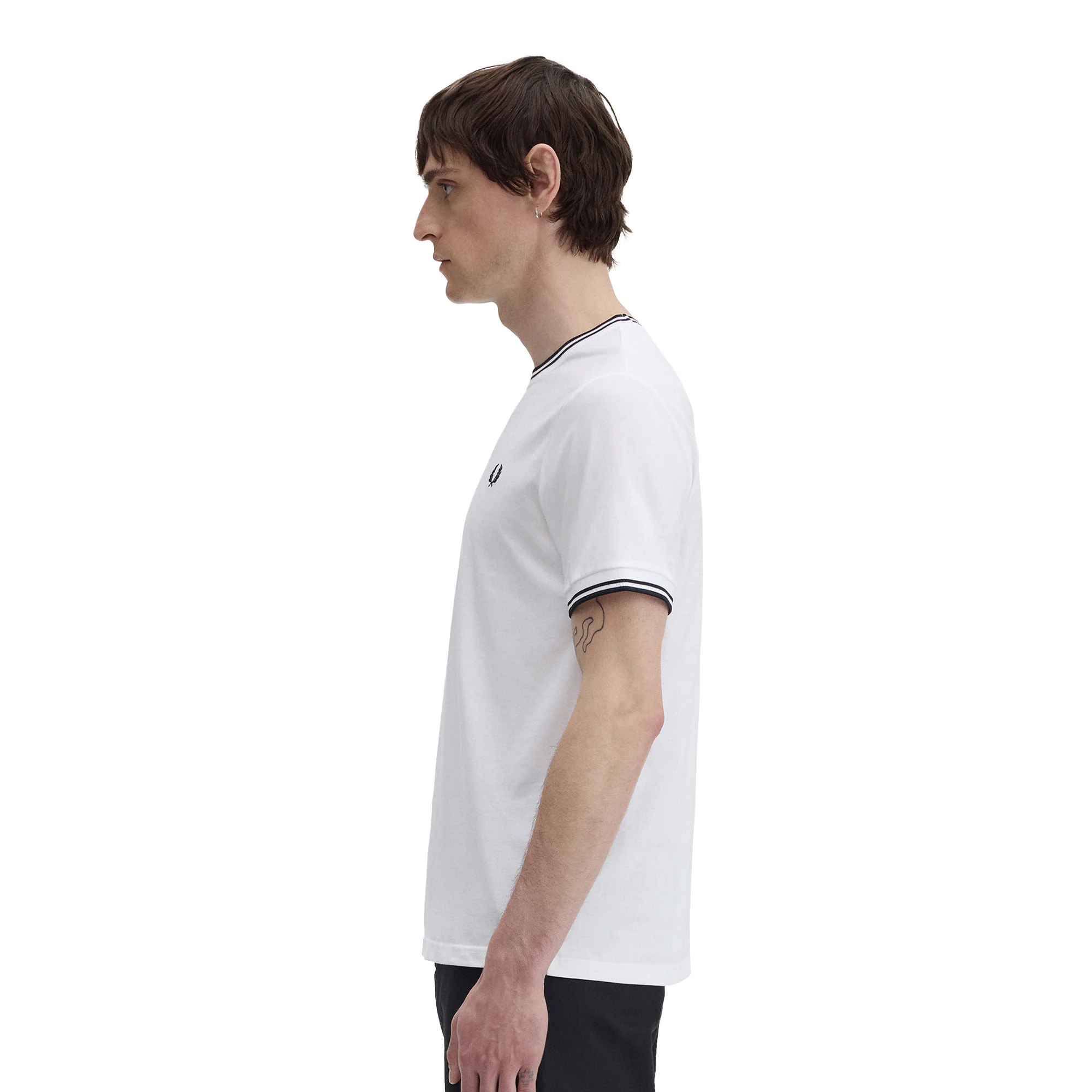 Fred Perry Twin Tipped T-Shirt White - Image 2