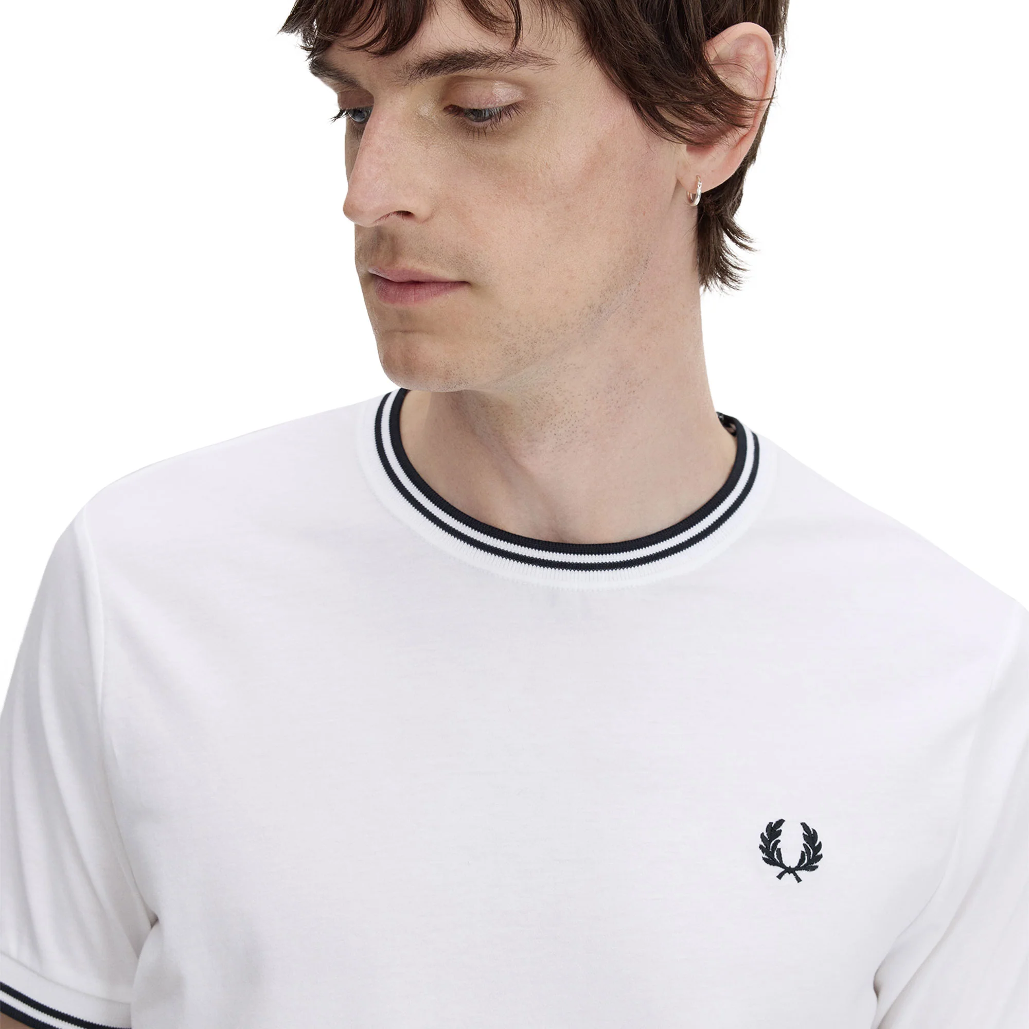 Fred Perry Twin Tipped T-Shirt White - Image 4