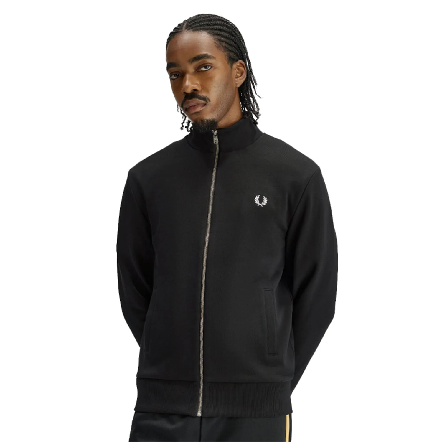 Fred Perry Zip Through Sweatshirt Black