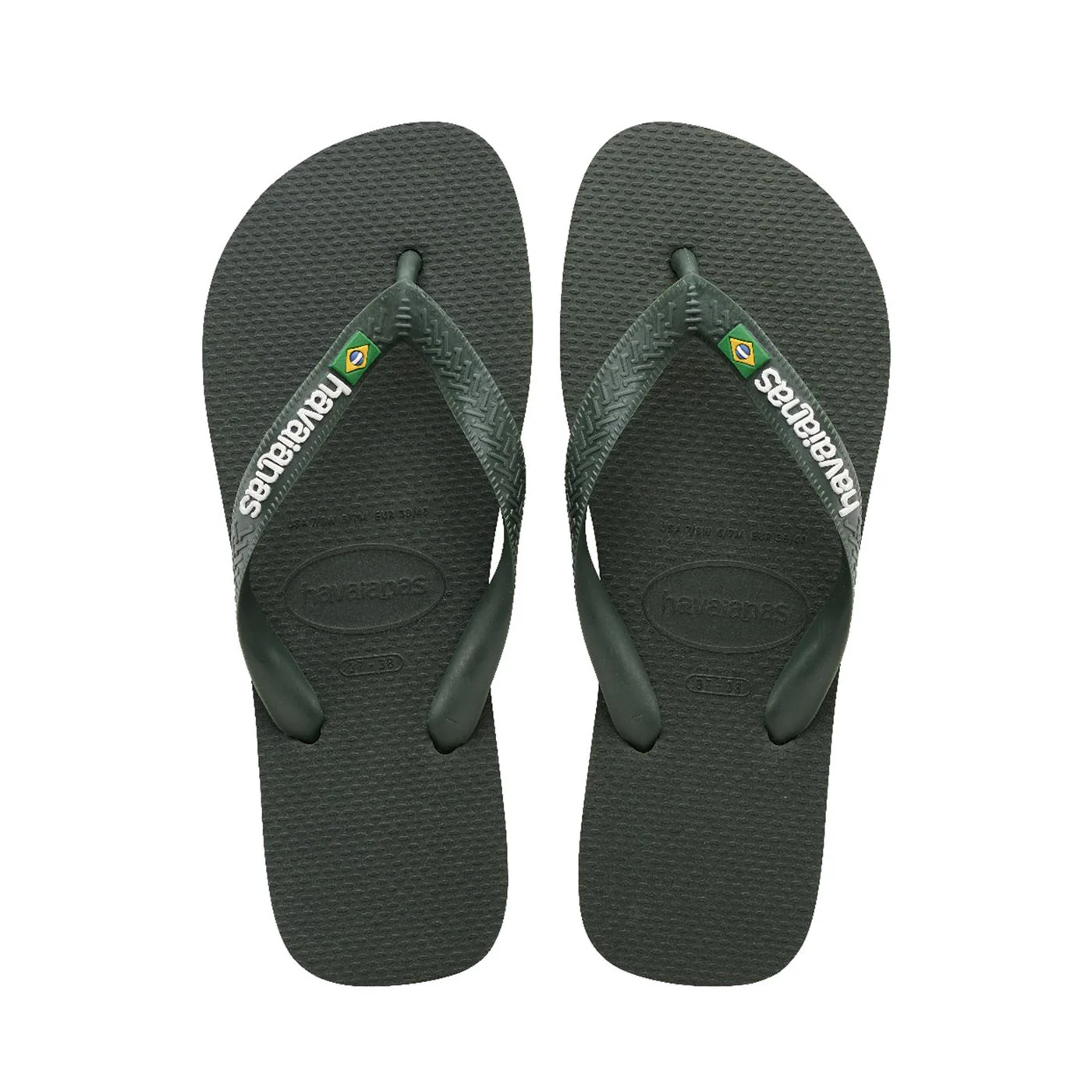 Havaianas Brasil Logo Green Olive/Green Olive