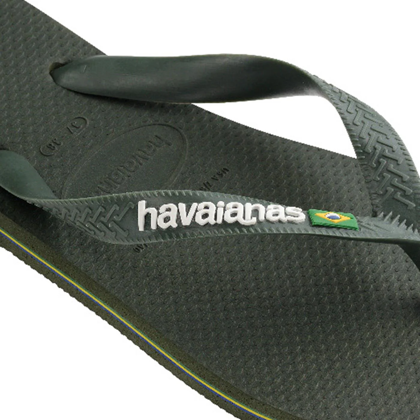 Havaianas Brasil Logo Green Olive/Green Olive - Image 3