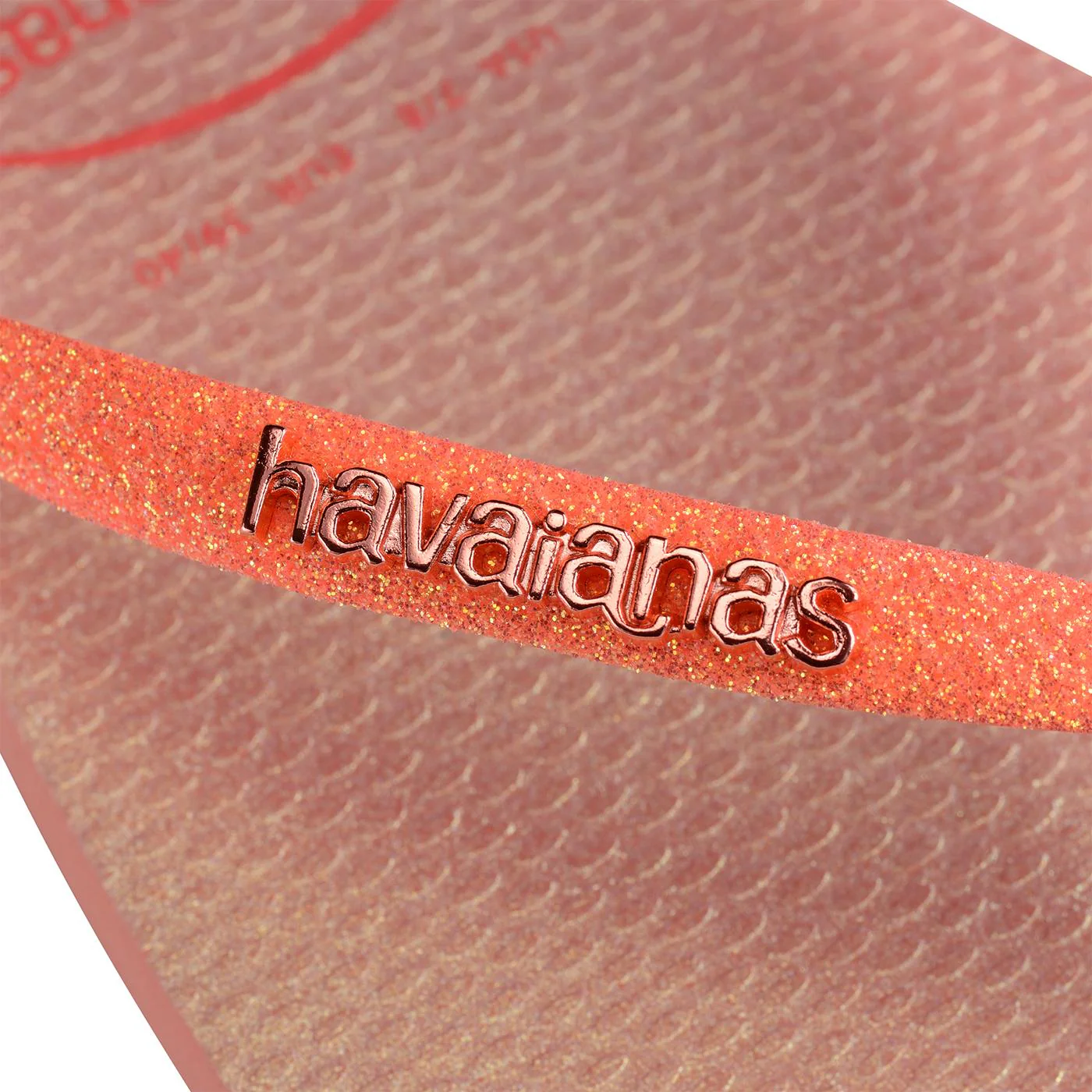 Havaianas Slim Glitter Iridescent Peach Rose - Image 3