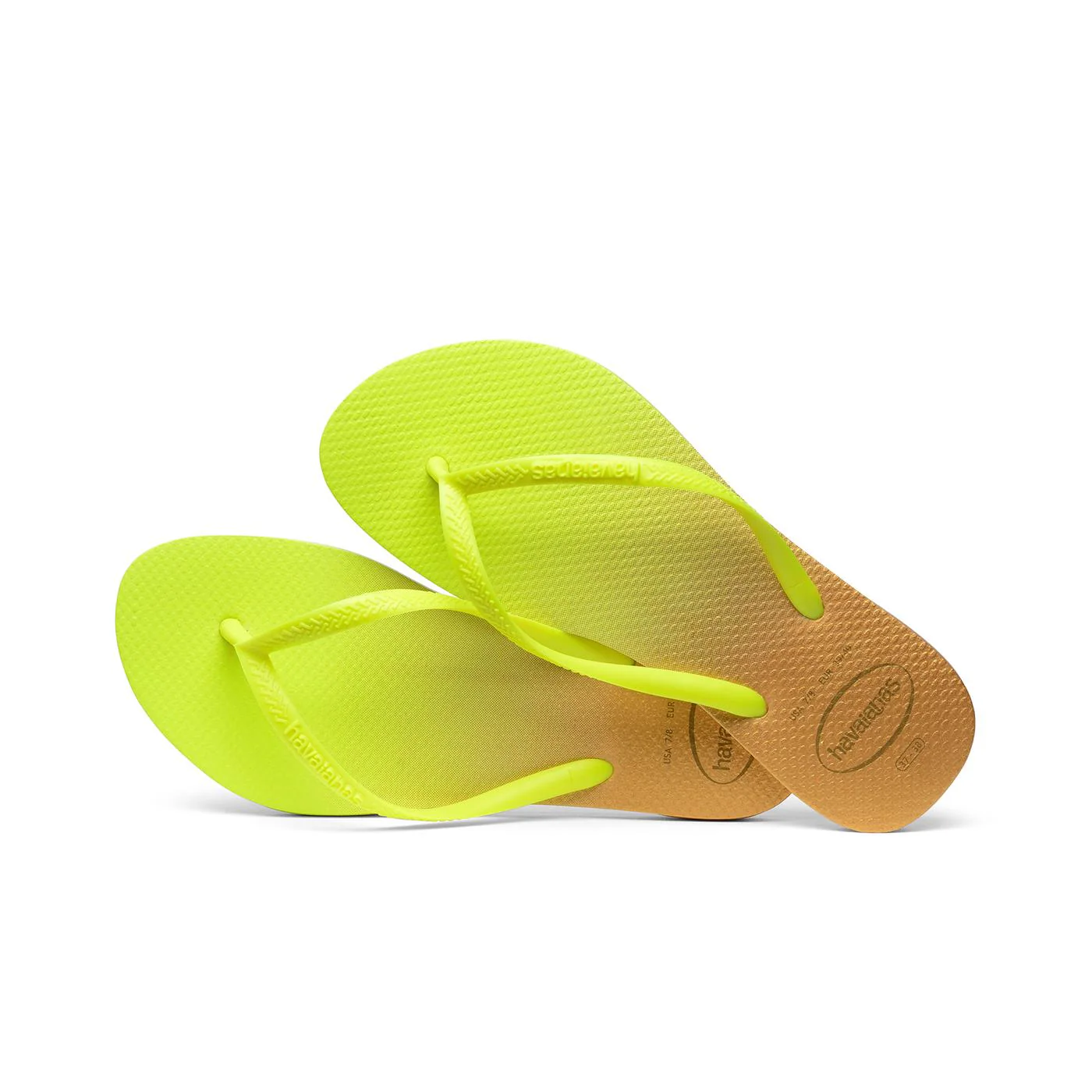 Havaianas Slim Gradiente White/ Fluorescent Galactic Green - Image 4