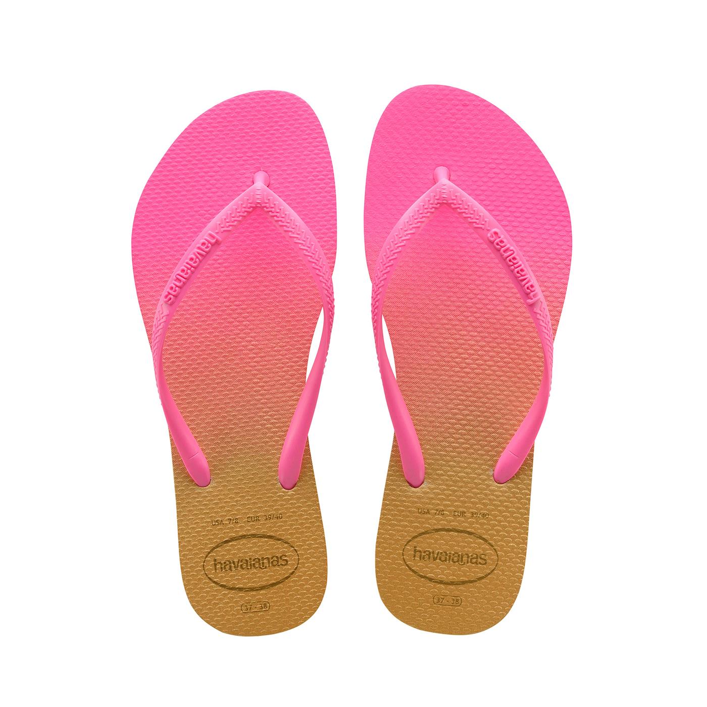 Havaianas Slim Gradiente White/ Fluorescent Pink Flux