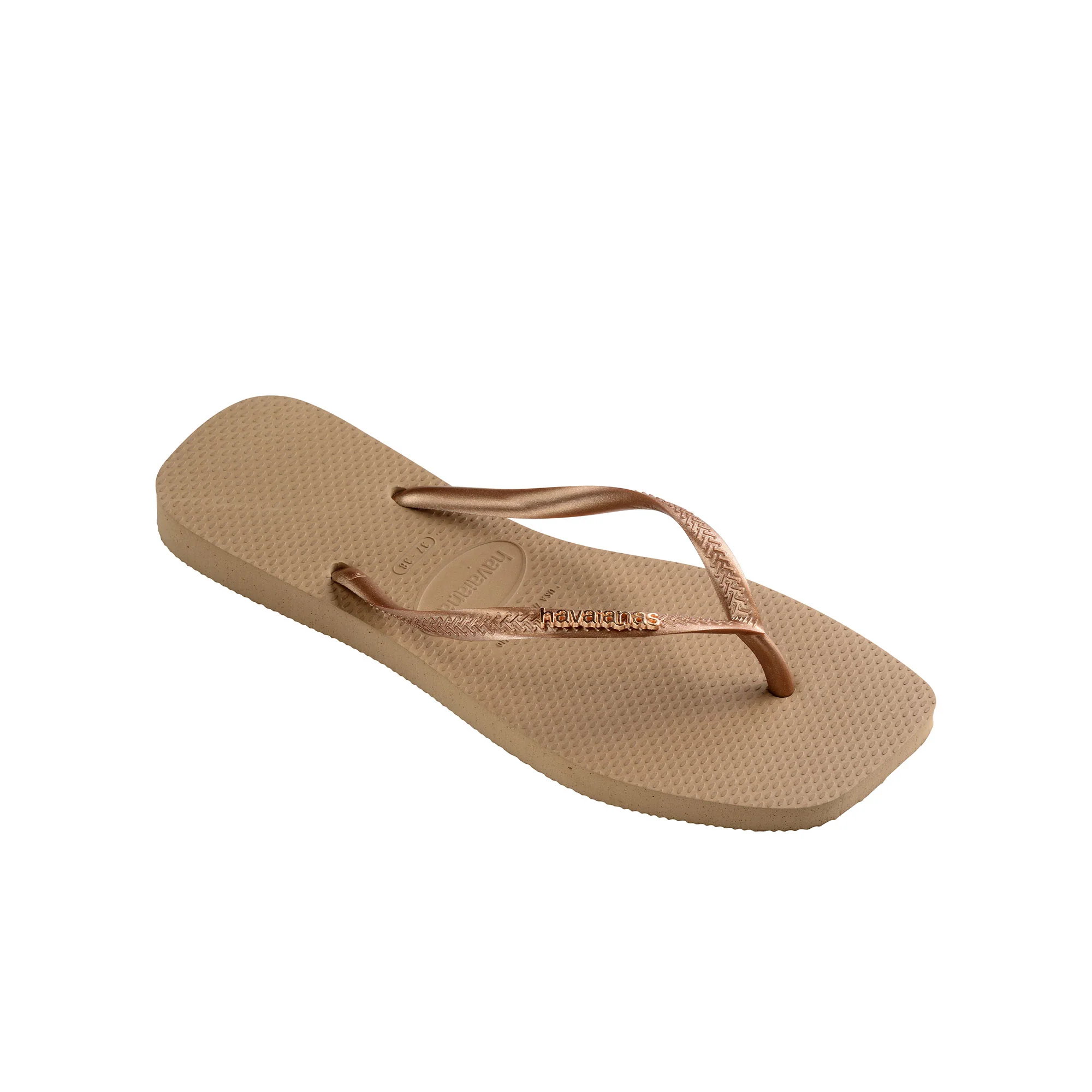 Havaianas Slim Square Logo Metallic Rose Gold/Rose Gold - Image 2