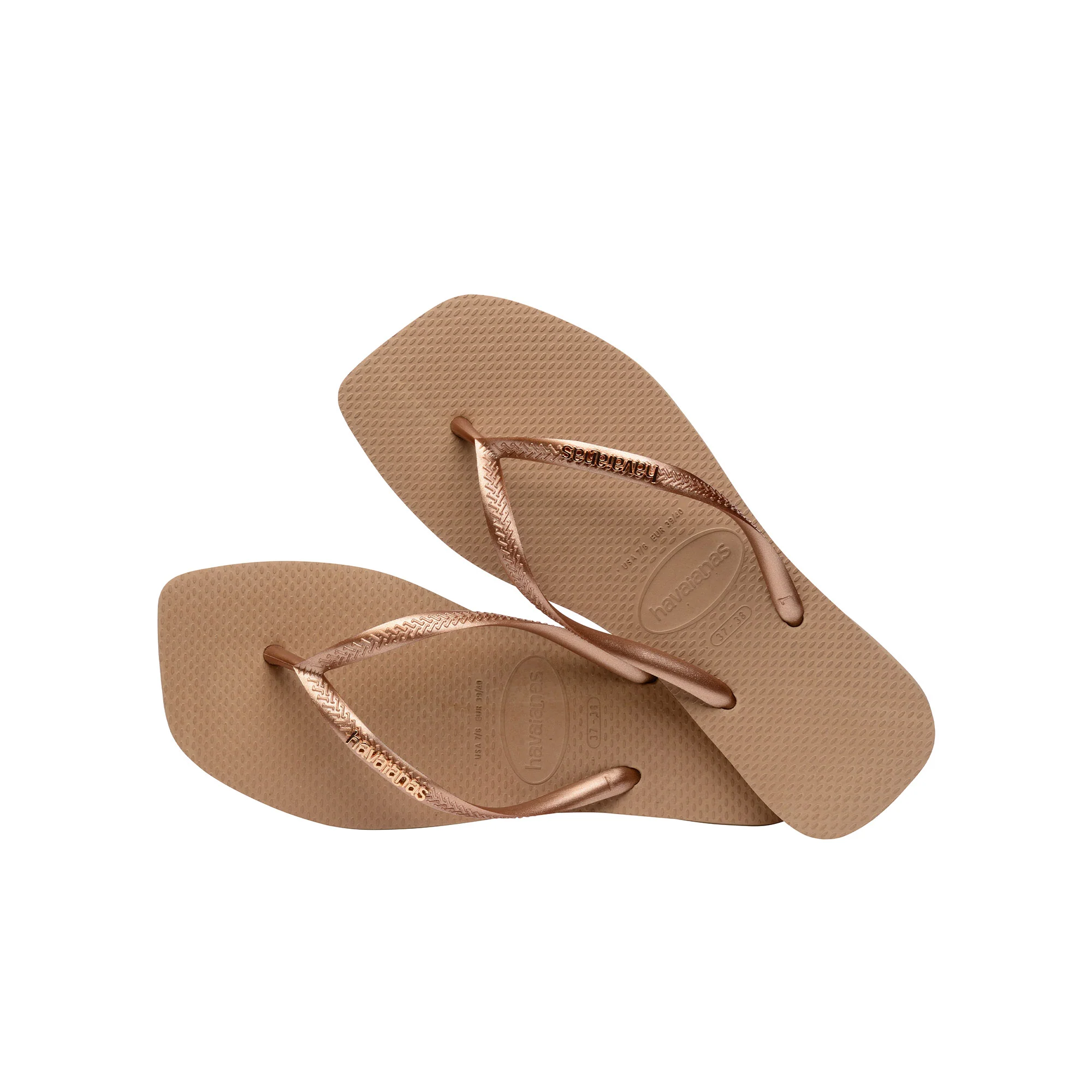 Havaianas Slim Square Logo Metallic Rose Gold/Rose Gold - Image 4
