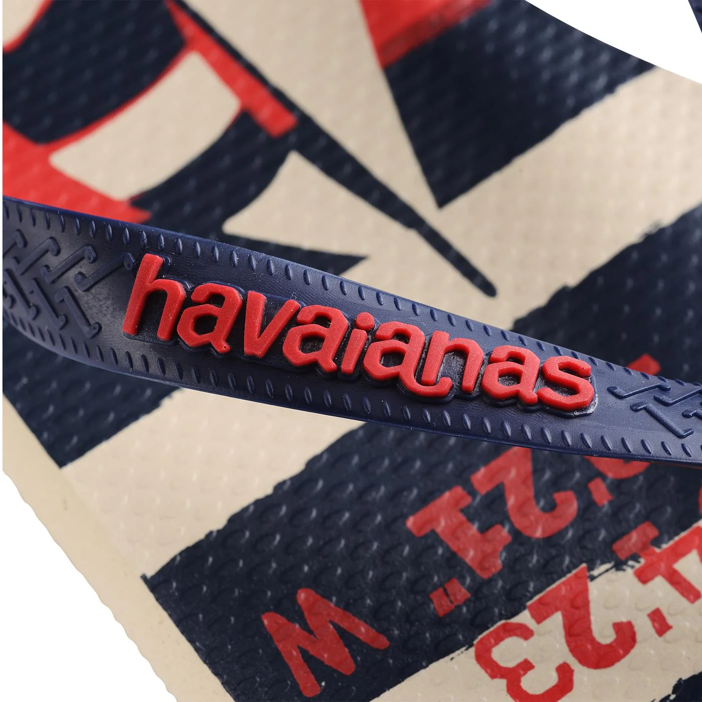 Havaianas Top Nautical Beige Straw/Navy Blue/Ruby Red - Image 3