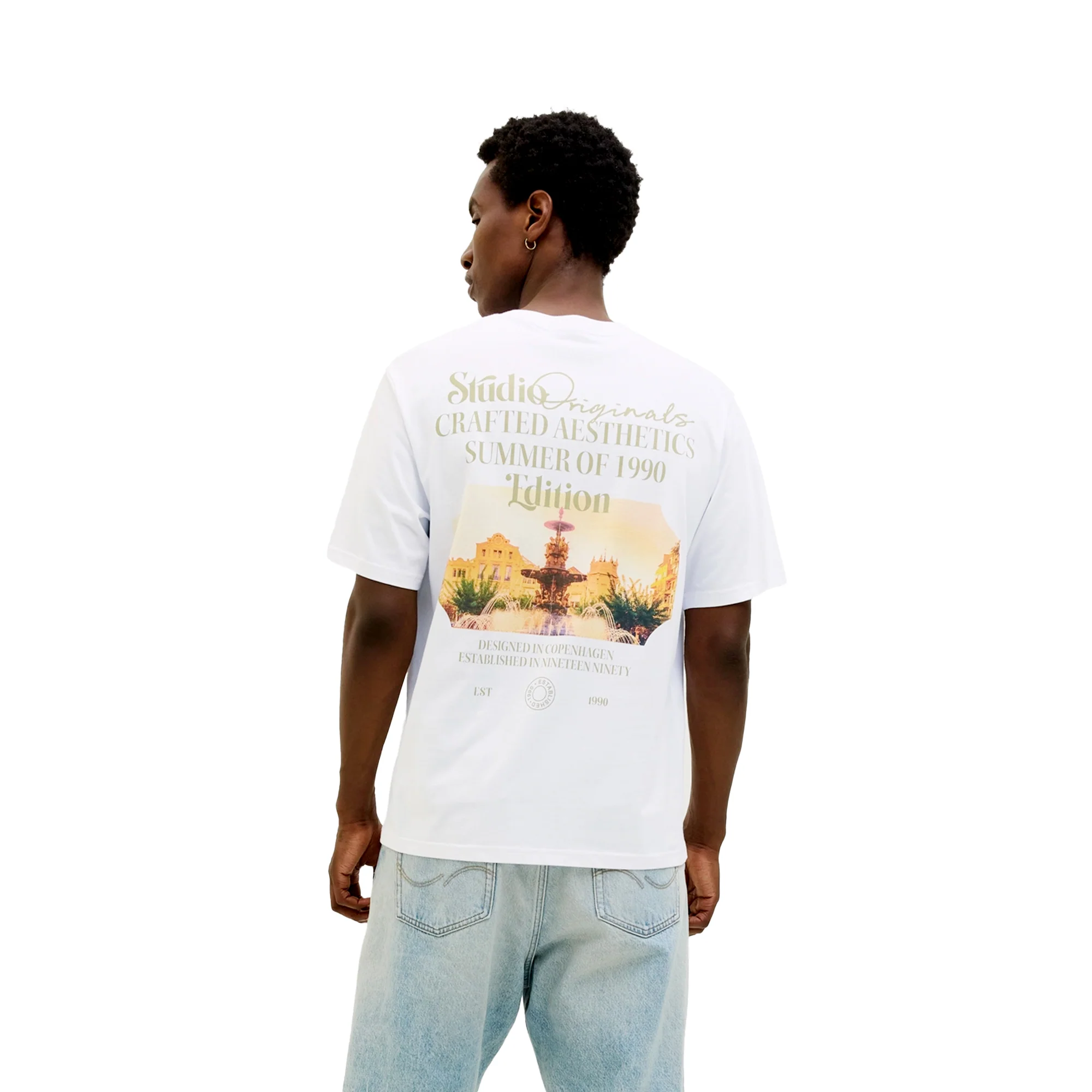 Jack & Jones Acapulco Photo Back Tee SS Bright White