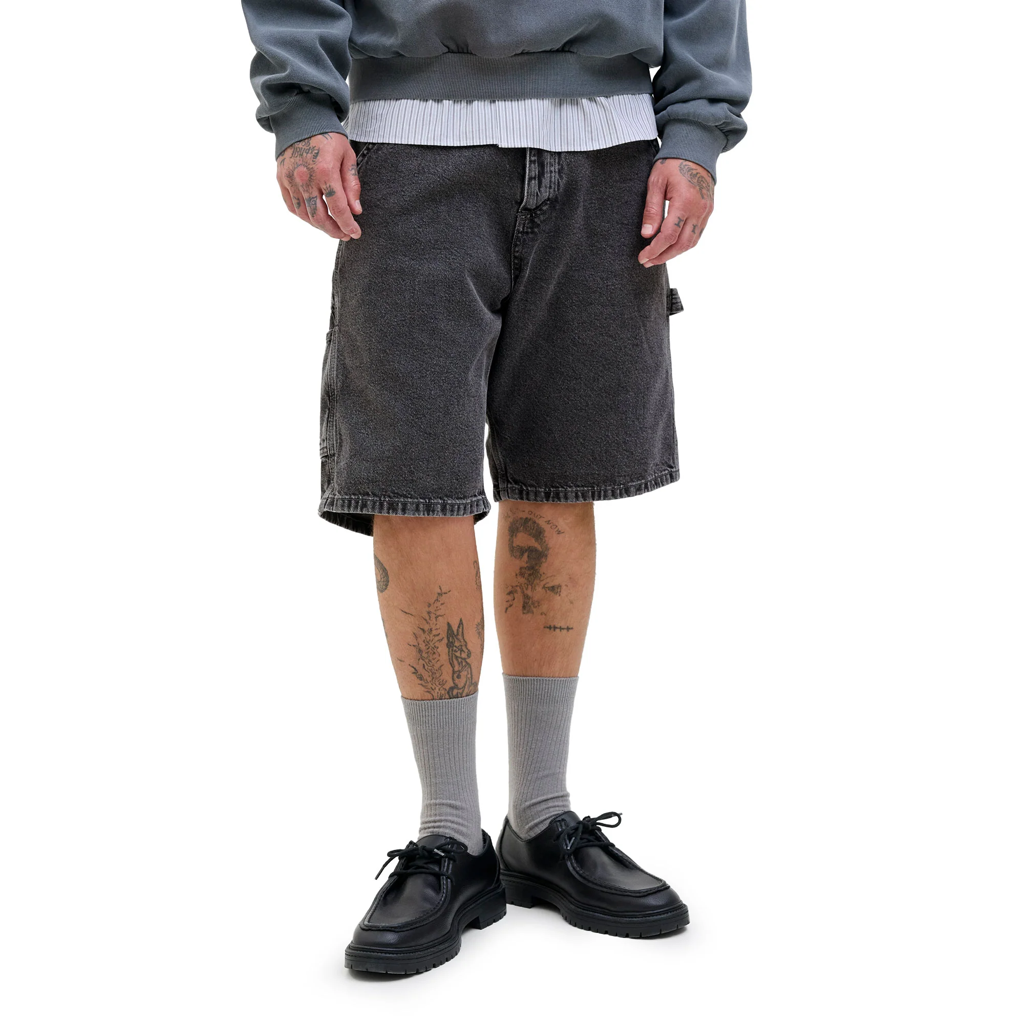 Jack & Jones Alex JJCarpenter Shorts SQ 889 Grey Denim