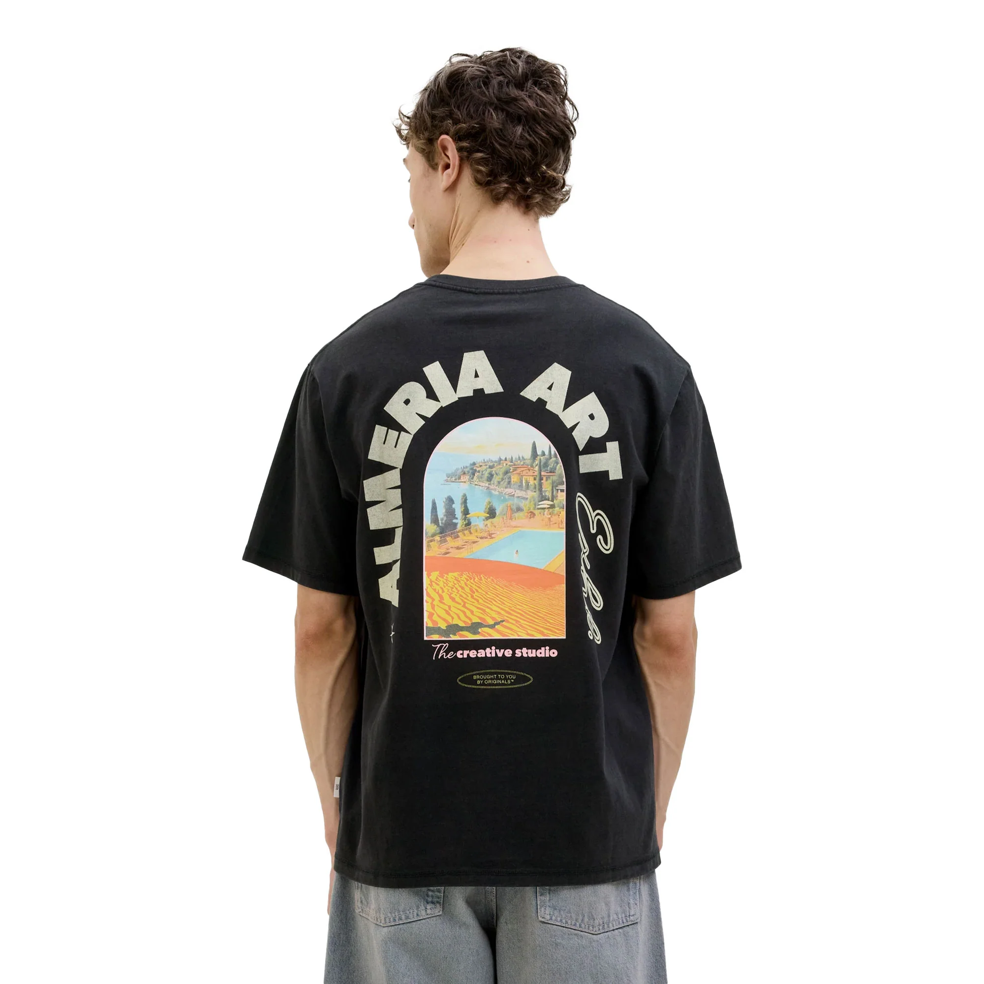 Jack & Jones Almeria World Tee SS Crew Neck Black