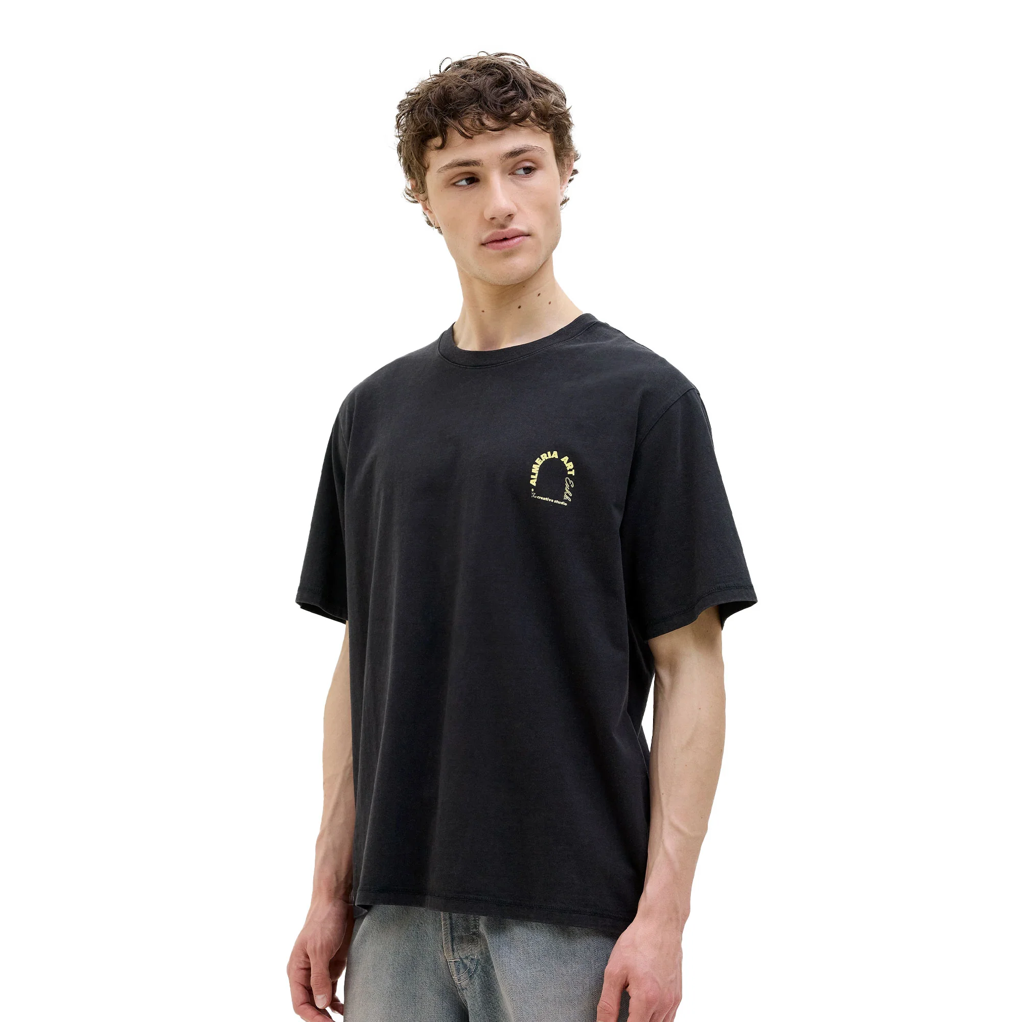 Jack & Jones Almeria World Tee SS Crew Neck Black - Image 2