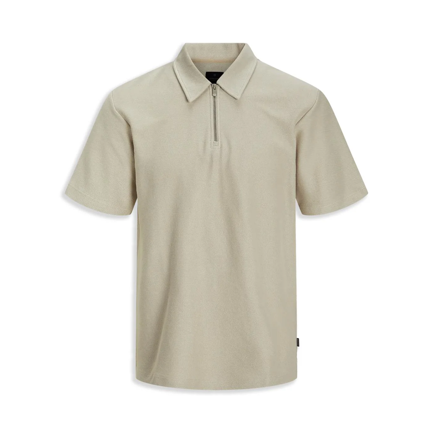 Jack & Jones Andrew SS Zip Polo Silver Lining