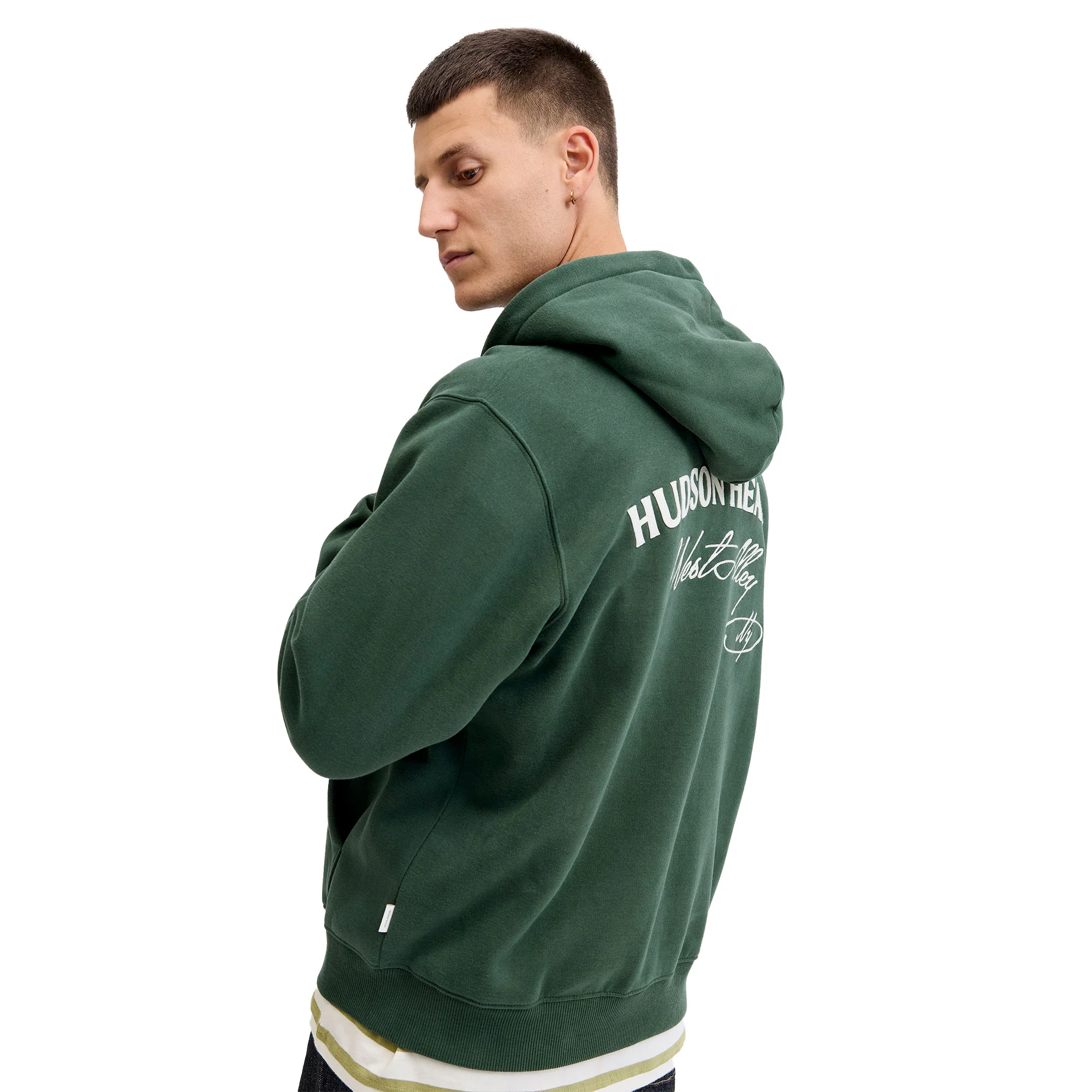 Jack & Jones Bedford Sweat Zip Hood Sycamore - Image 3