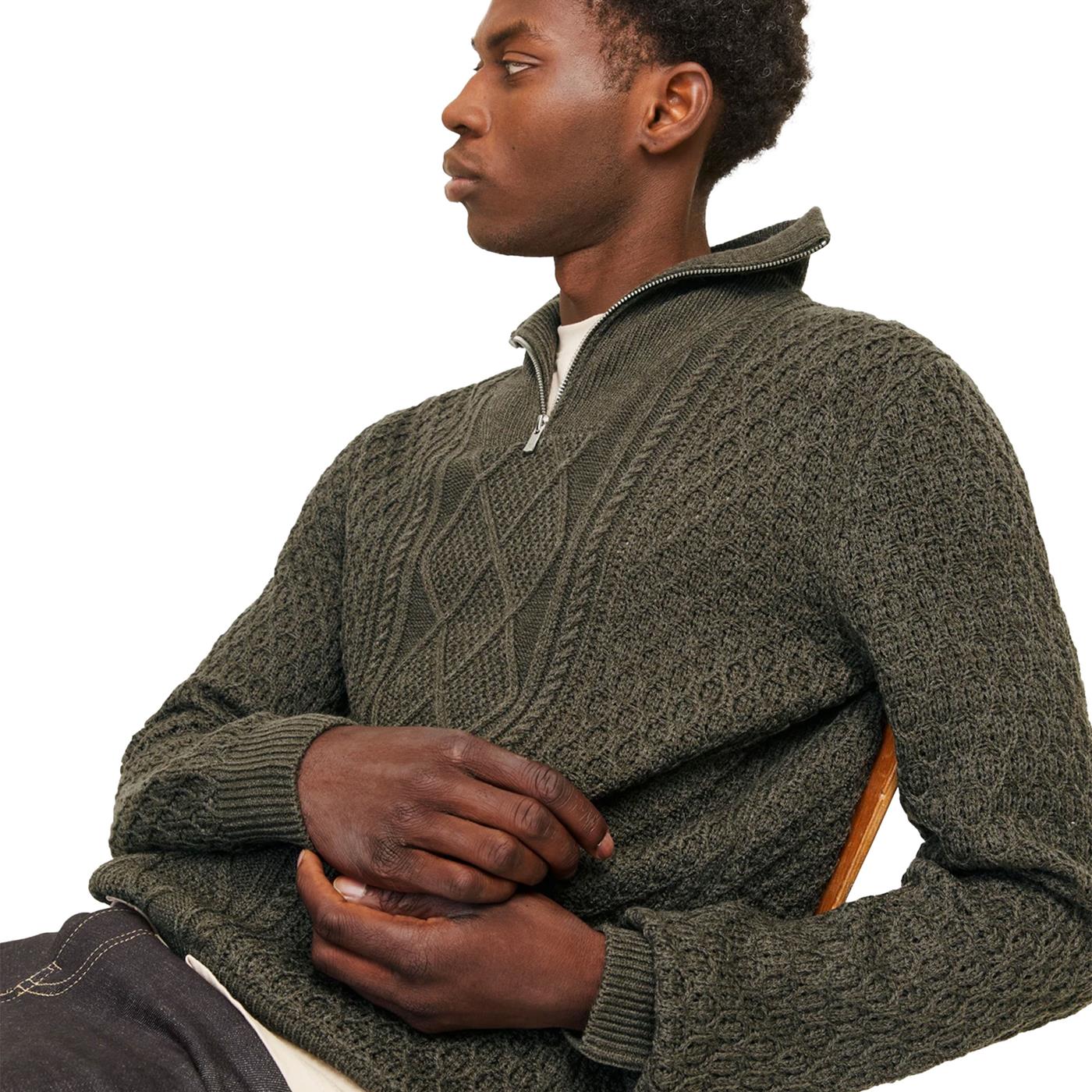 Jack & Jones BluNorth Knit High Neck Olive Night - Image 2