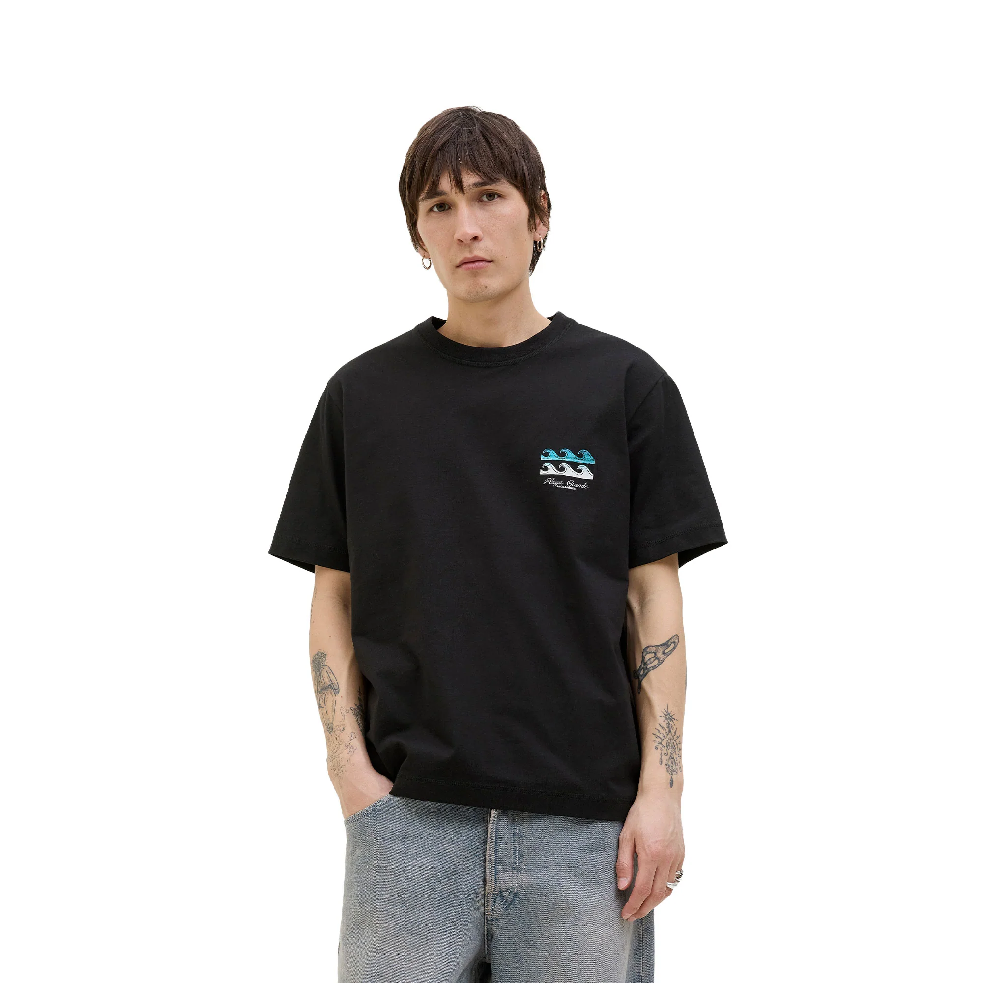 Jack & Jones Canggu Summer Picture Tee SS Black - Image 2
