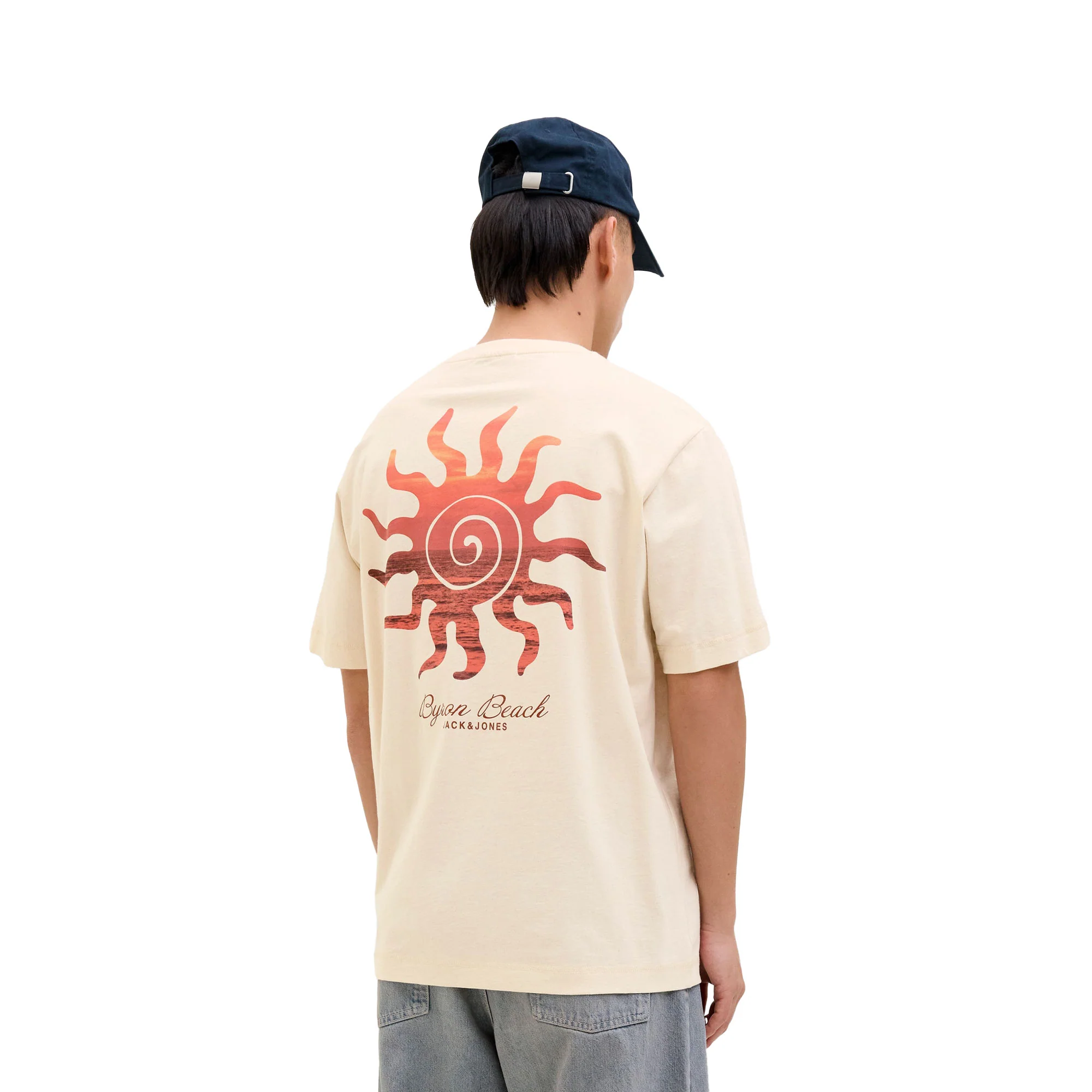 Jack & Jones Canggu Summer Picture Tee SS Ecru