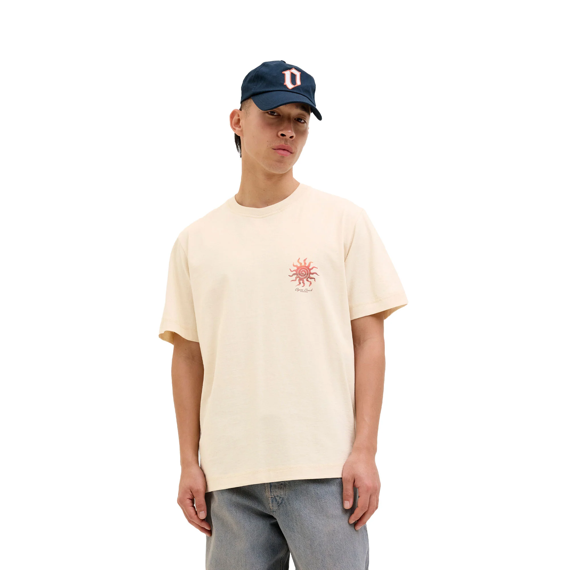 Jack & Jones Canggu Summer Picture Tee SS Ecru - Image 2