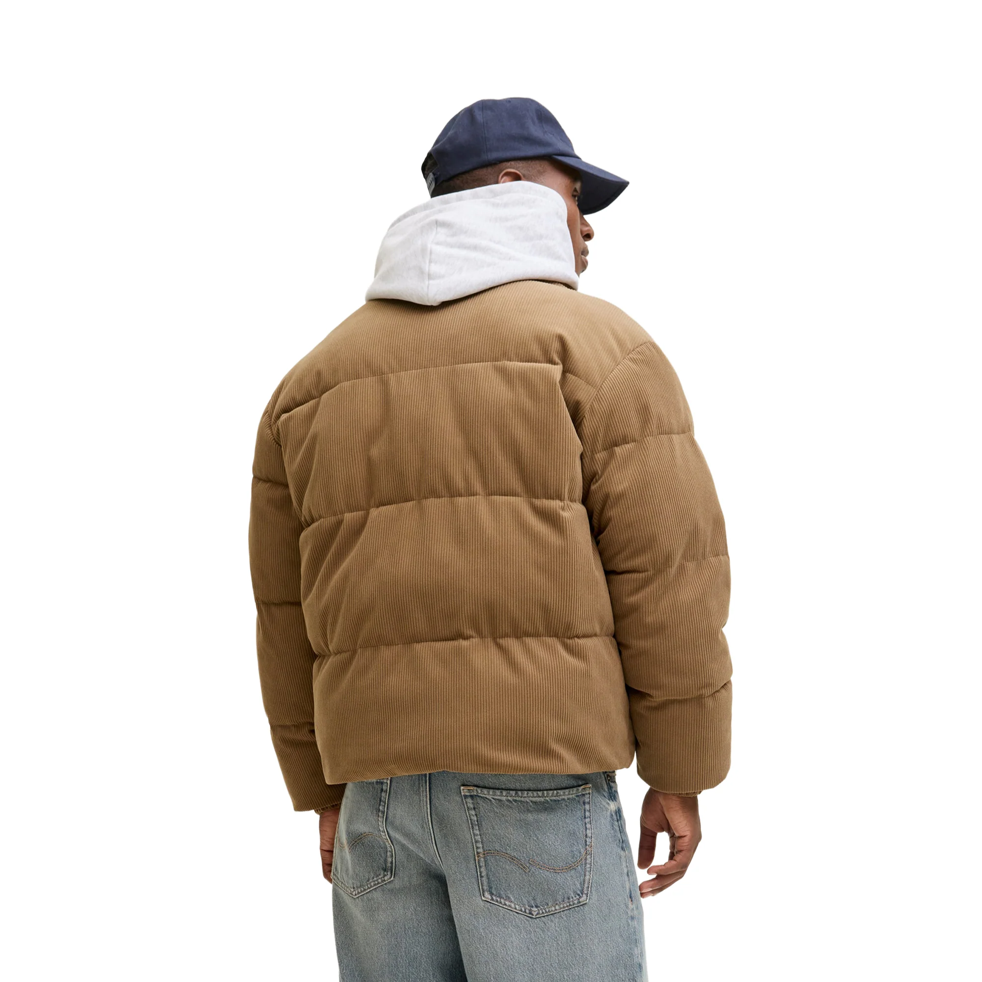 Jack & Jones Greene Corduroy Puffer Jacket Argan Oil - Image 2