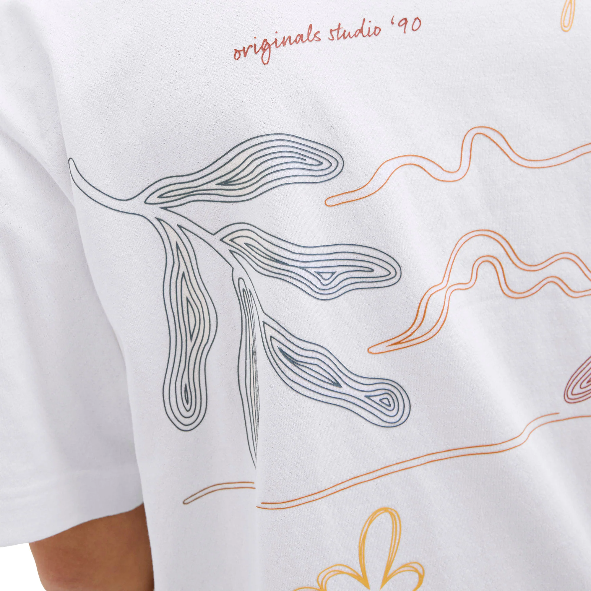 Jack & Jones Marraskesh Sketch Tee SS Crew Neck Bright White - Image 4