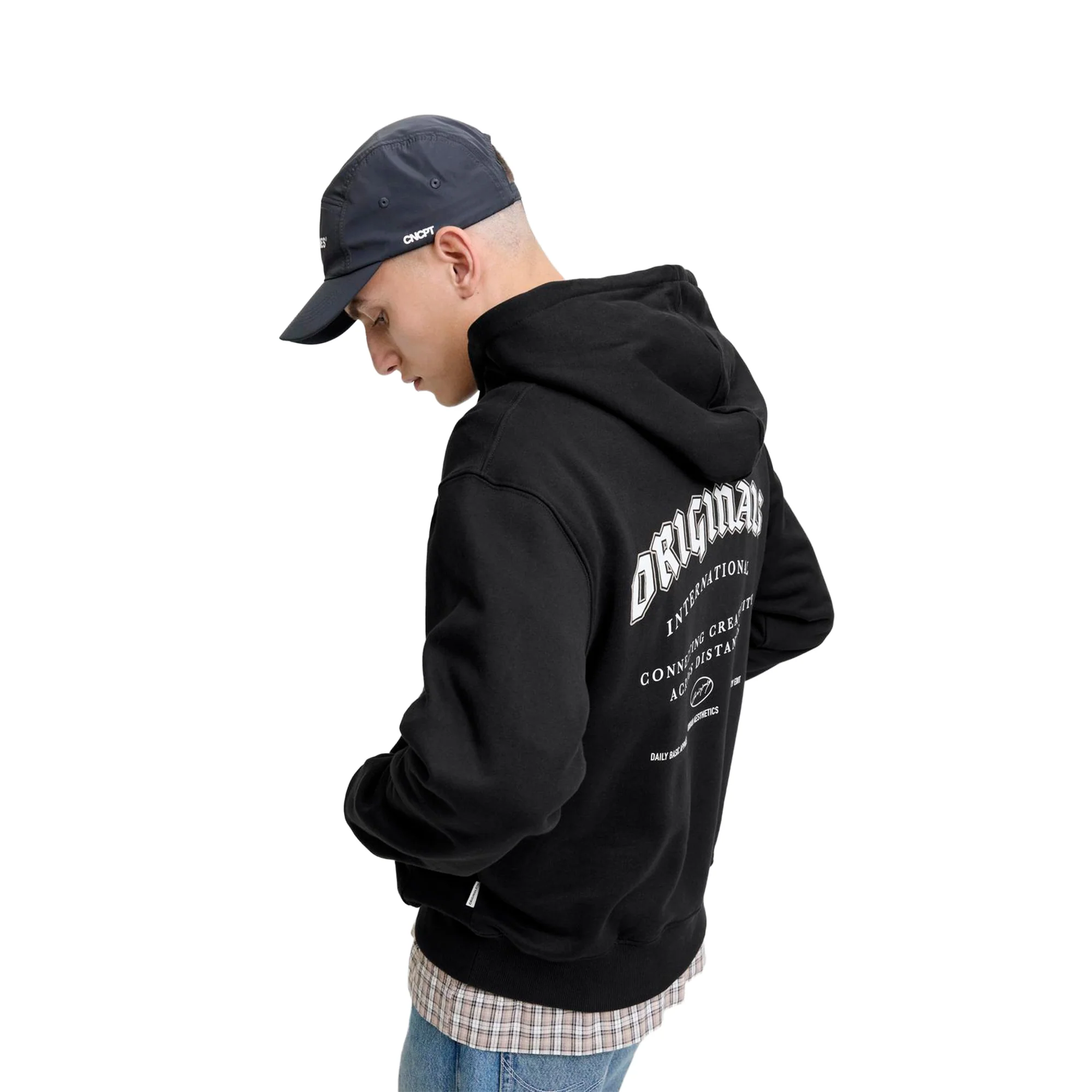 Jack & Jones Meadows Sweat Hood Black - Image 3