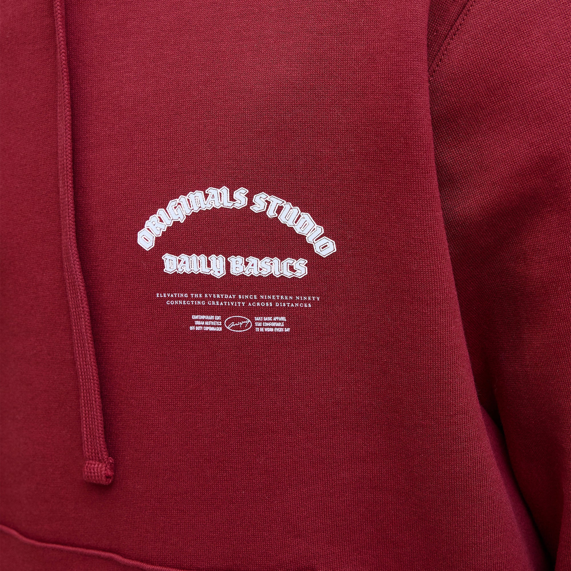 Jack & Jones Meadows Sweat Hood Tibetan Red - Image 4
