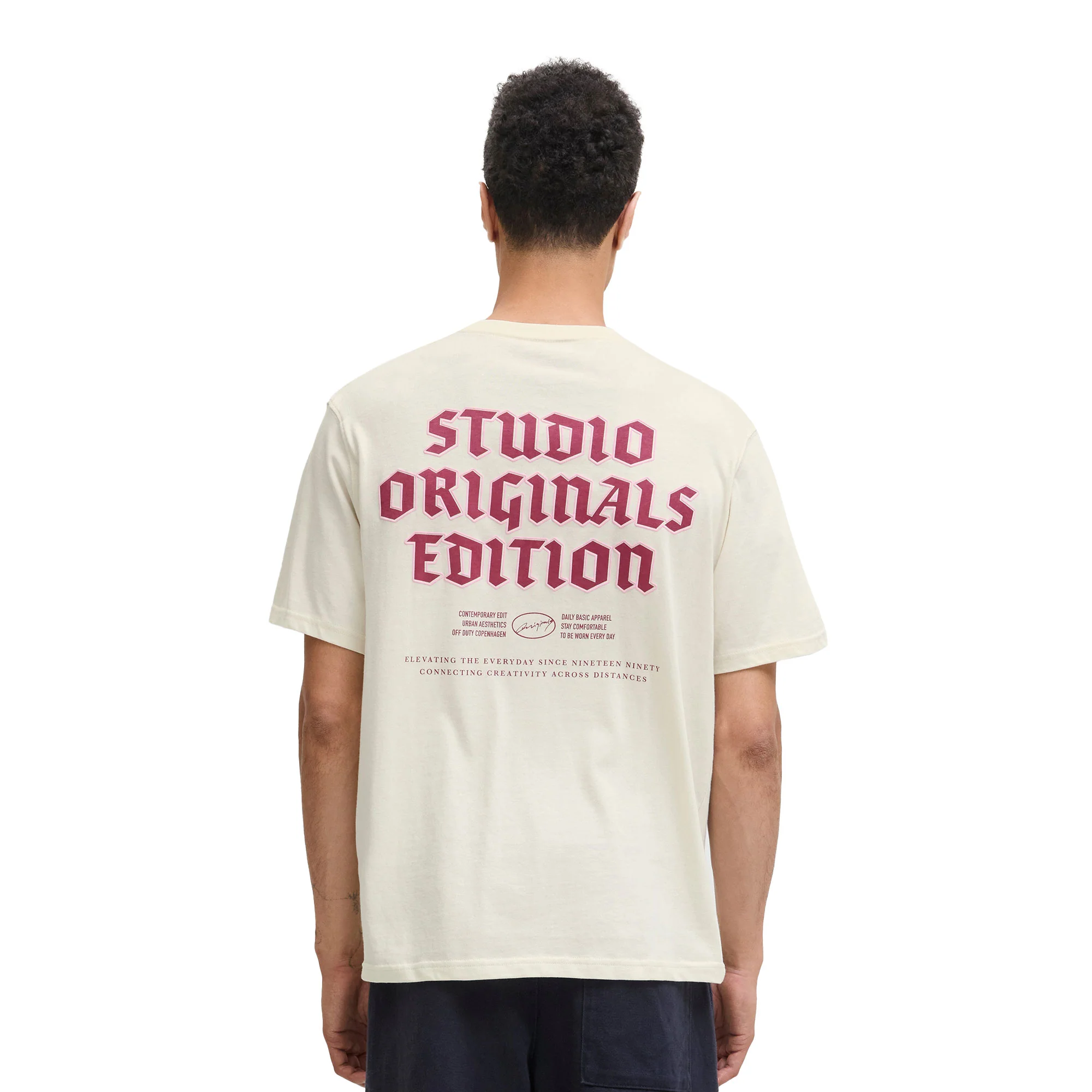 Jack & Jones Meadows Typo Tee SS Crew Neck Antique White