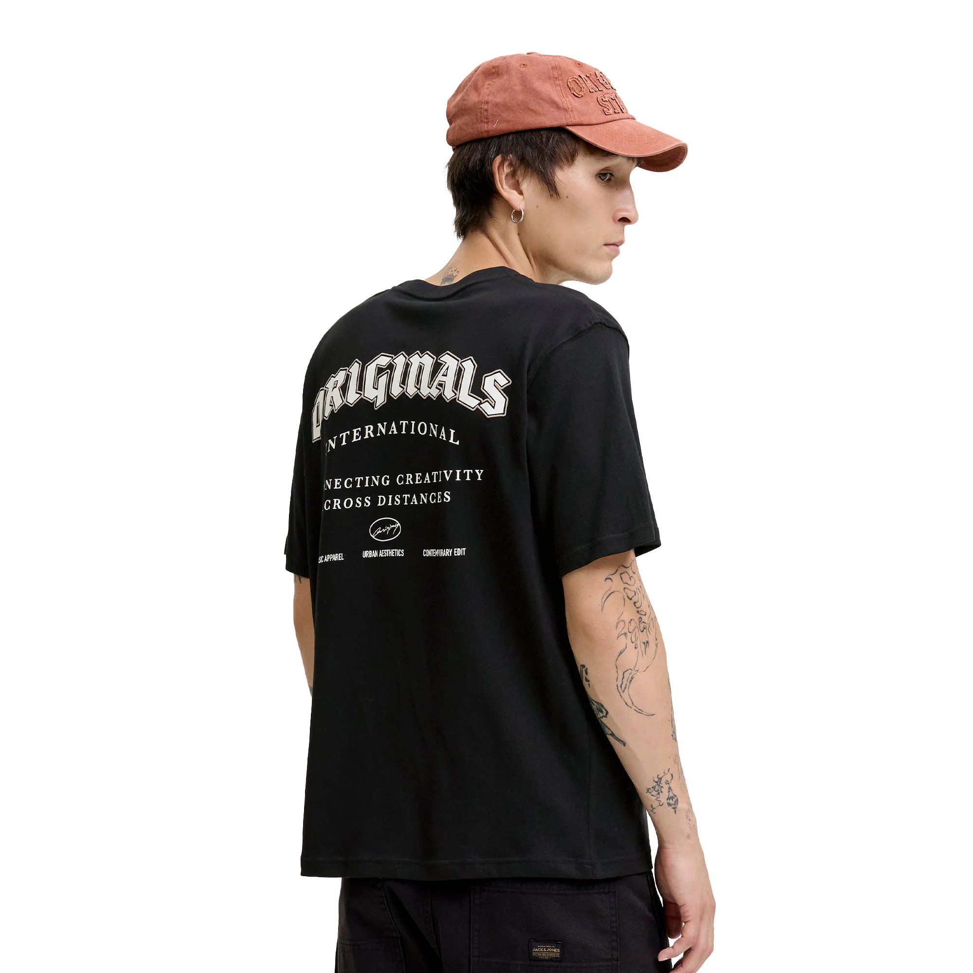 Jack & Jones Meadows Typo Tee SS Crew Neck Black