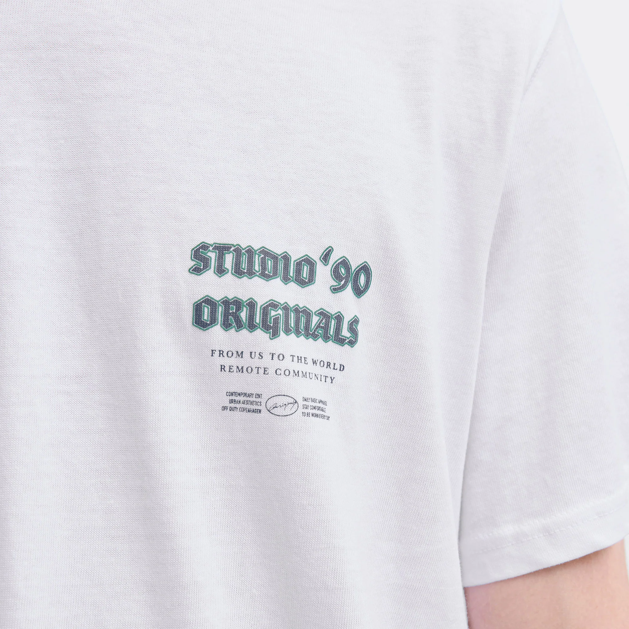 Jack & Jones Meadows Typo Tee SS Crew Neck Bright White - Image 3