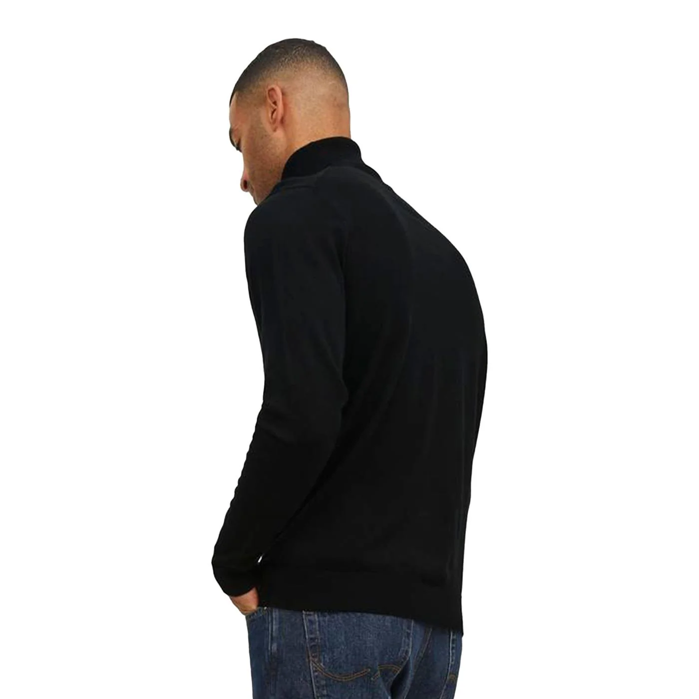 Jack & Jones Merino Knit Roll Neck Black - Image 2
