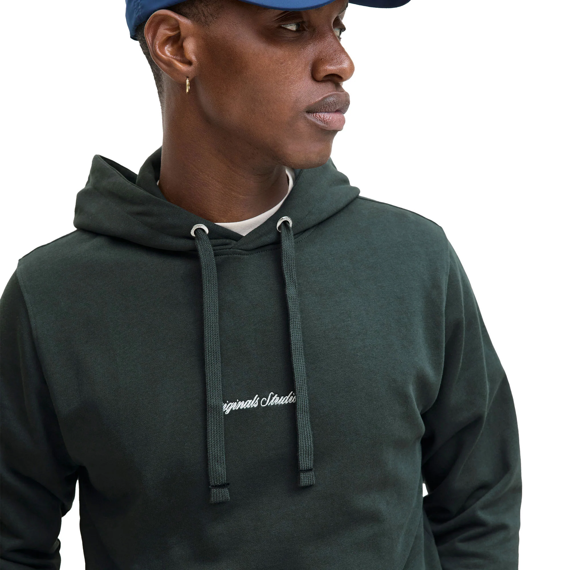 Jack & Jones Norrebro Emb Sweat Hood Forest River - Image 3
