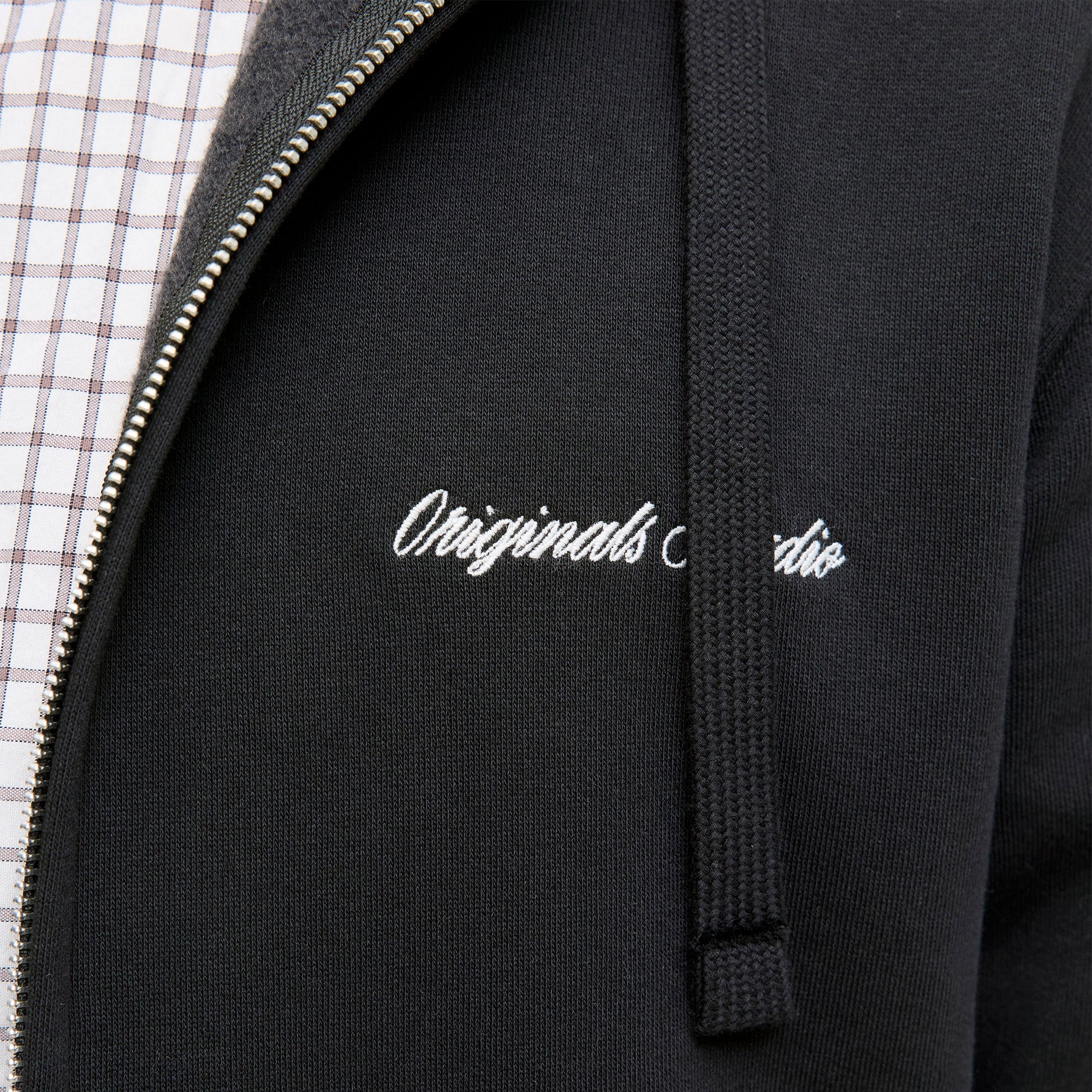 Jack & Jones Norrebro Emb Sweat Zip Hood Black - Image 4