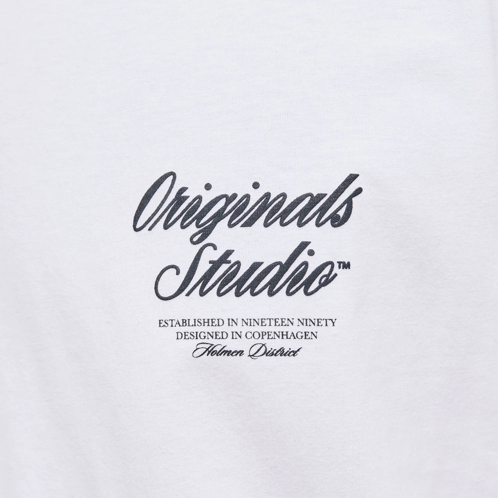 Jack & Jones Norrebro Typo Tee SS Crew Neck Bright White - Image 3