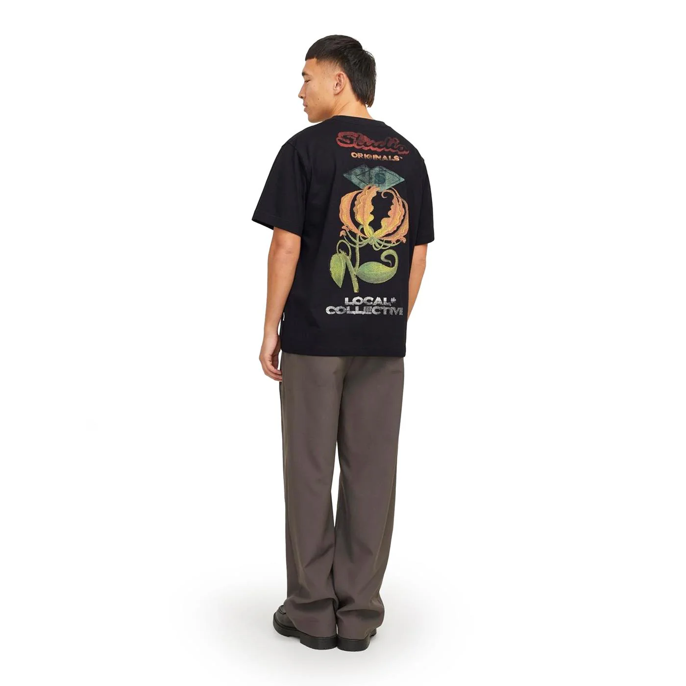 Jack & Jones Retiro Back Tee SS Crew Neck Black - Image 2