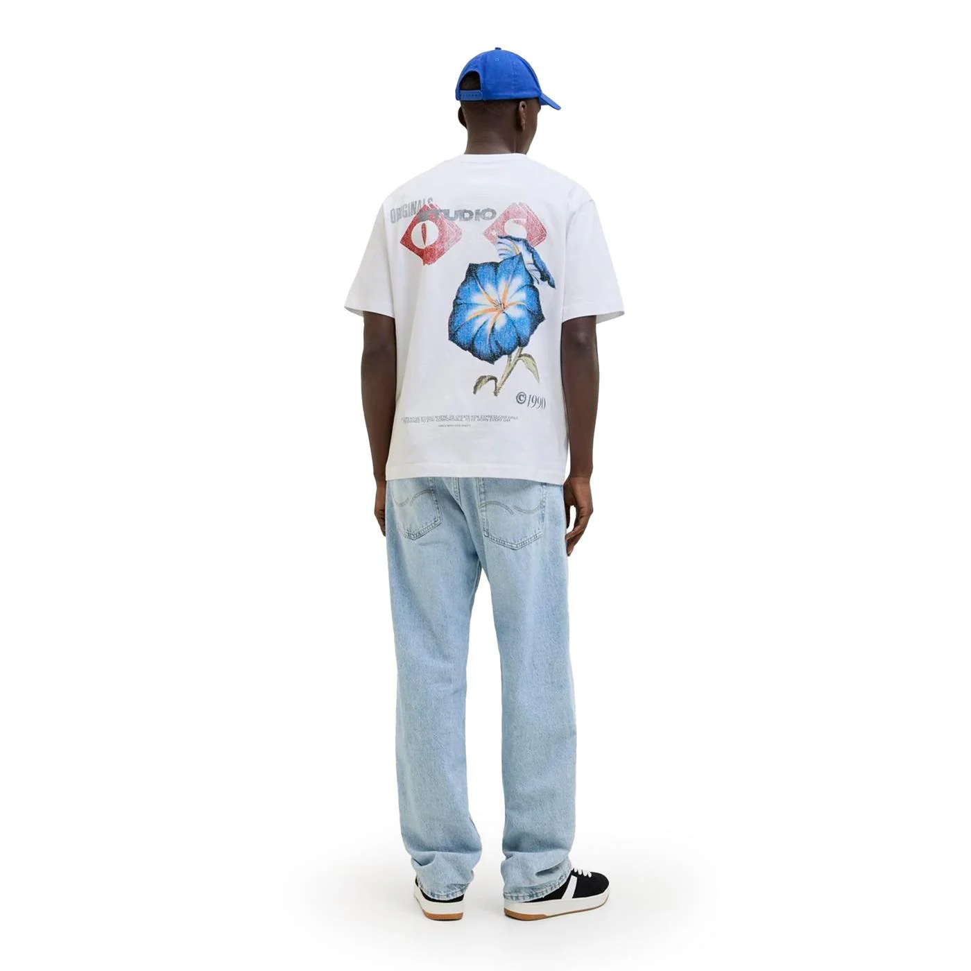 Jack & Jones Retiro Back Tee SS Crew Neck Bright White - Image 2