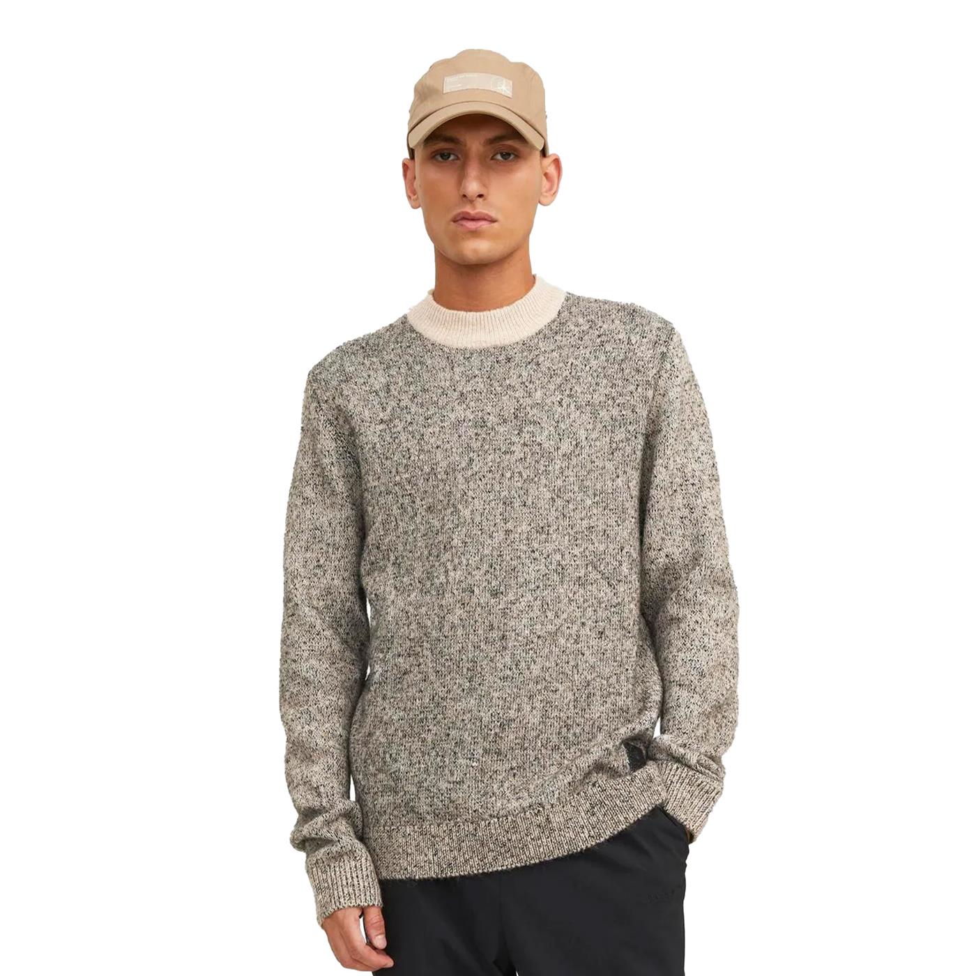 Jack & Jones Space Knit Mock Neck Peyote