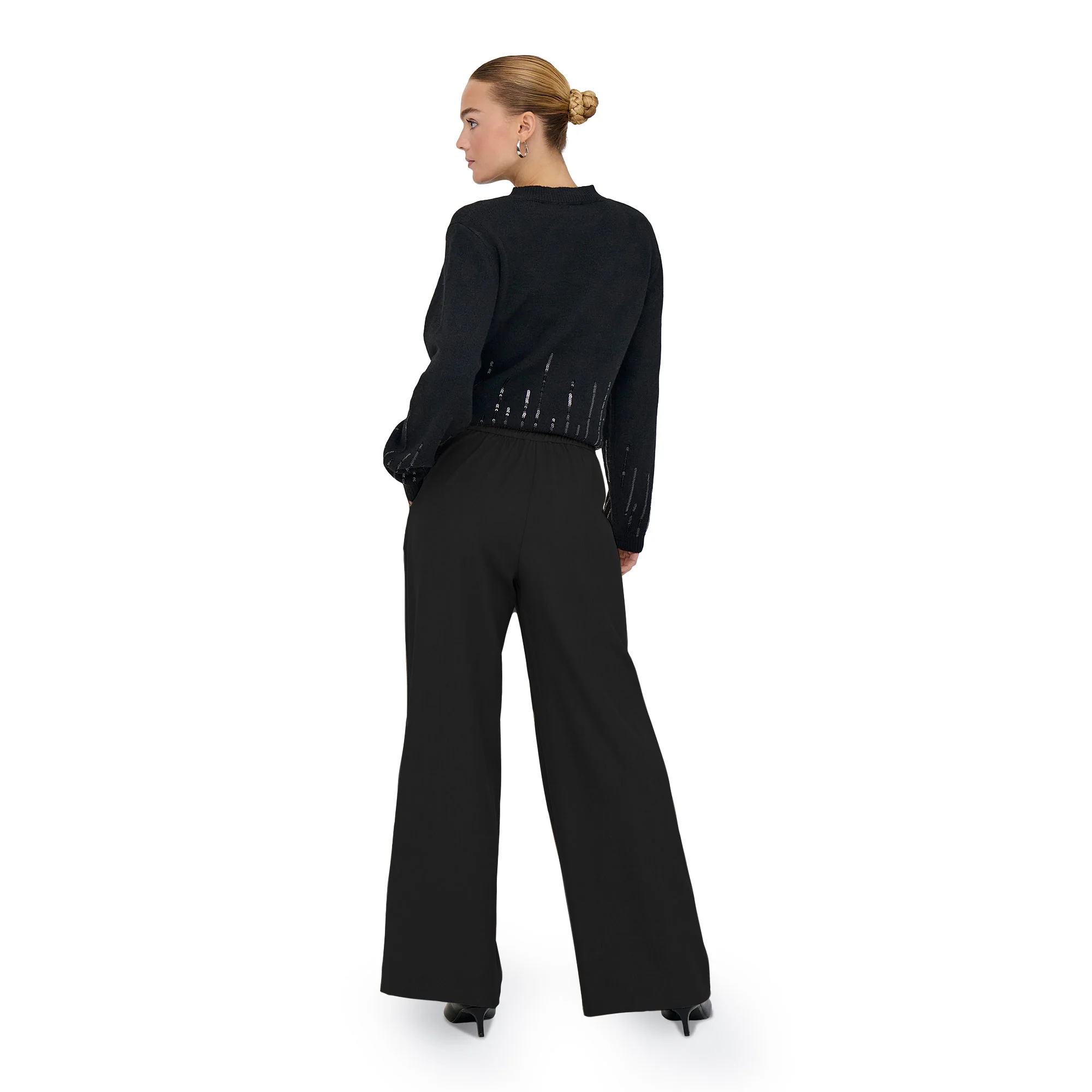 JDY Dora HW Wide Pant Black - Image 2