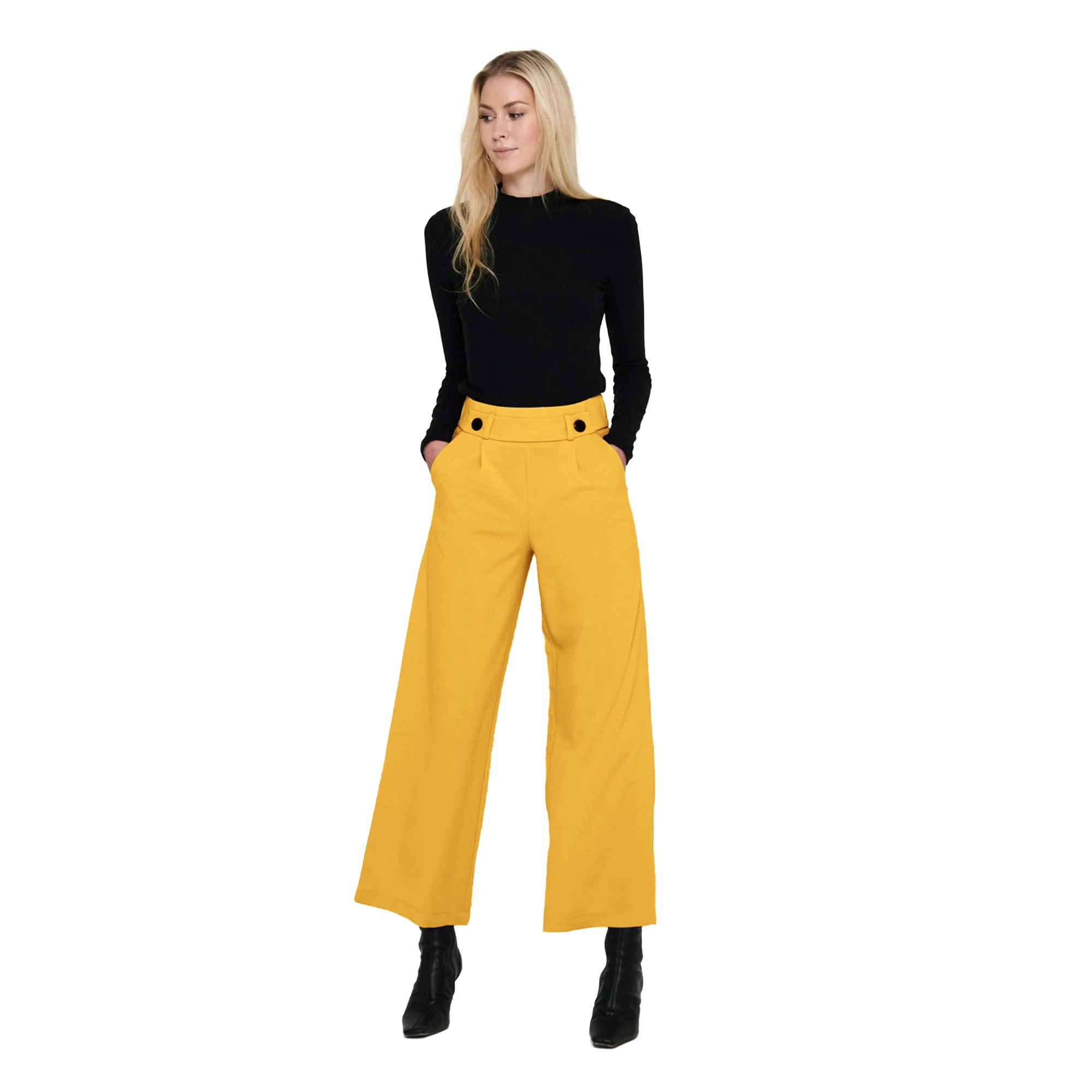 JDY Geggo New Long Pant Mineral Yellow - Image 2