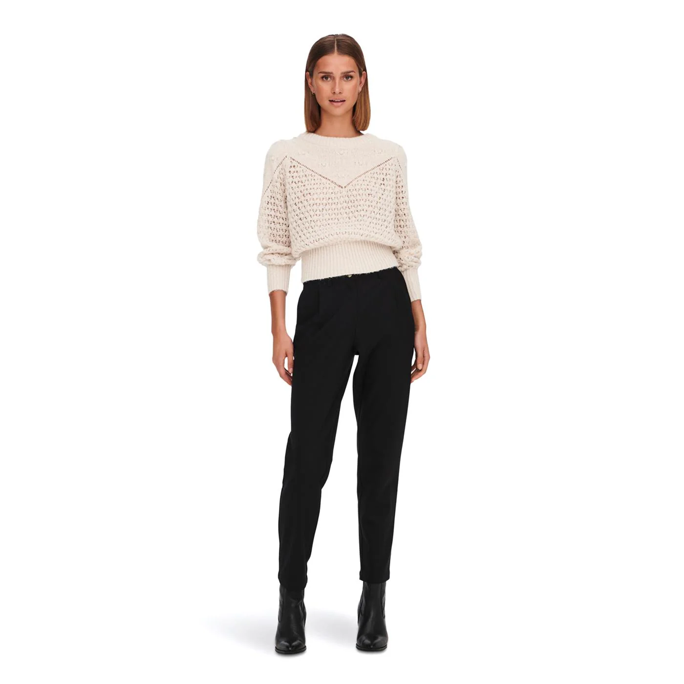 JDY Sigrid Life L/S Yoke Structure PO Knit Cement - Image 2