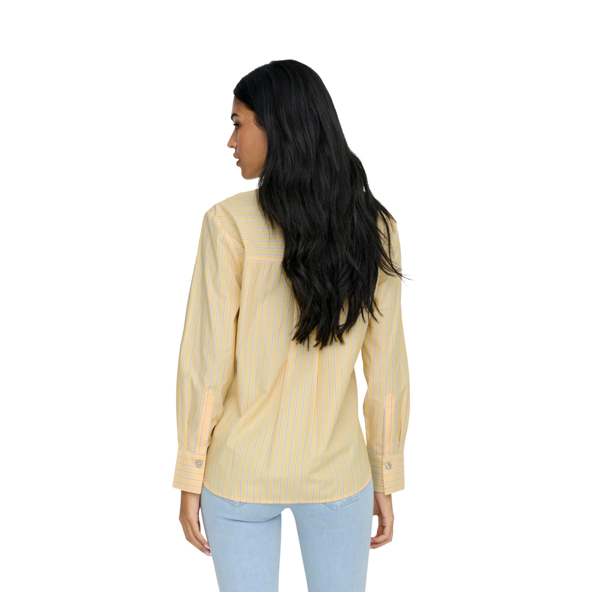 JDY Soho L/S Loose Striped Shirt Double Cream - Image 2