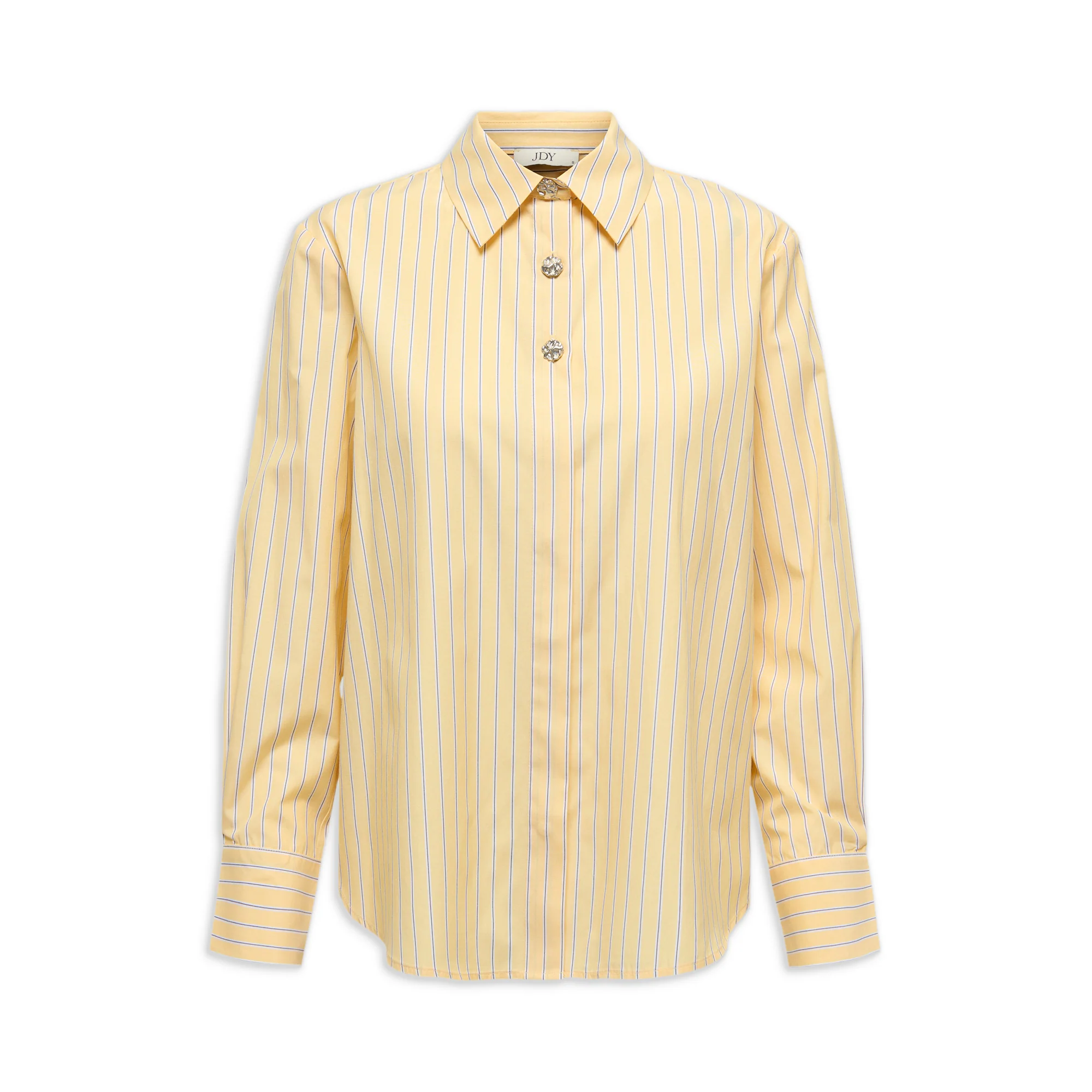 JDY Soho L/S Loose Striped Shirt Double Cream - Image 4