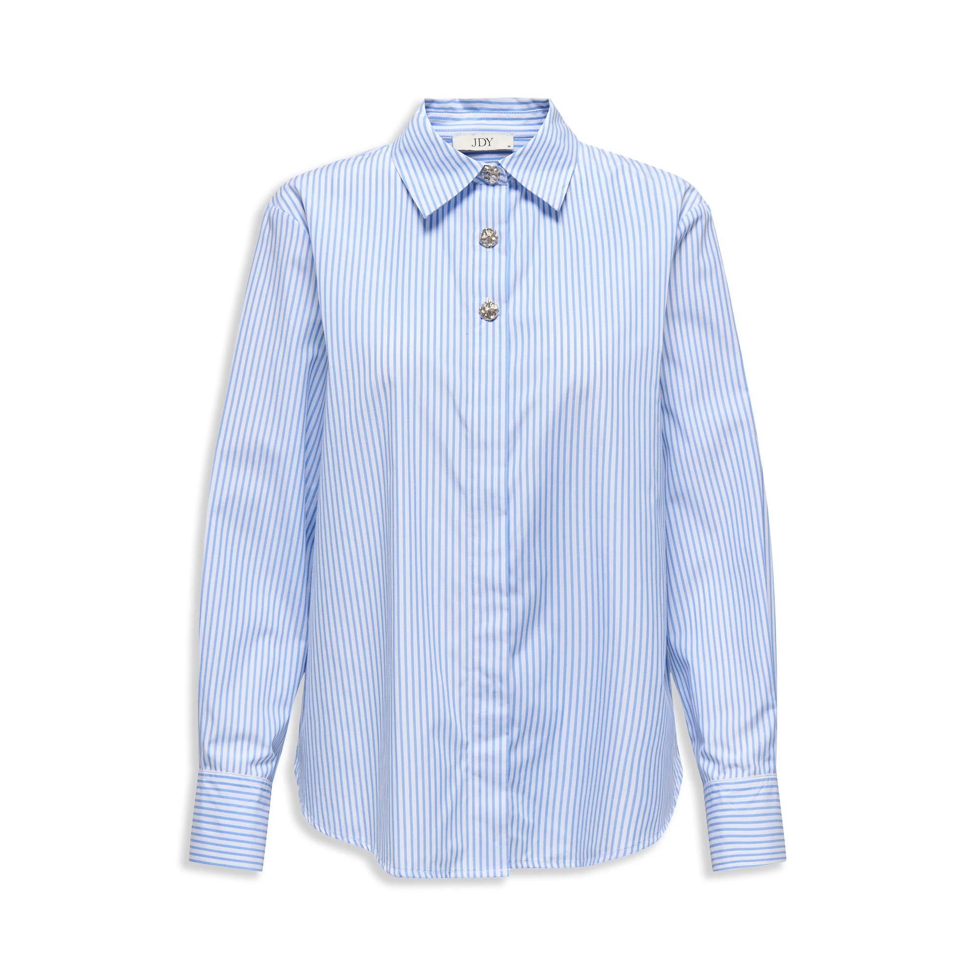JDY Soho L/S Loose Striped Shirt White