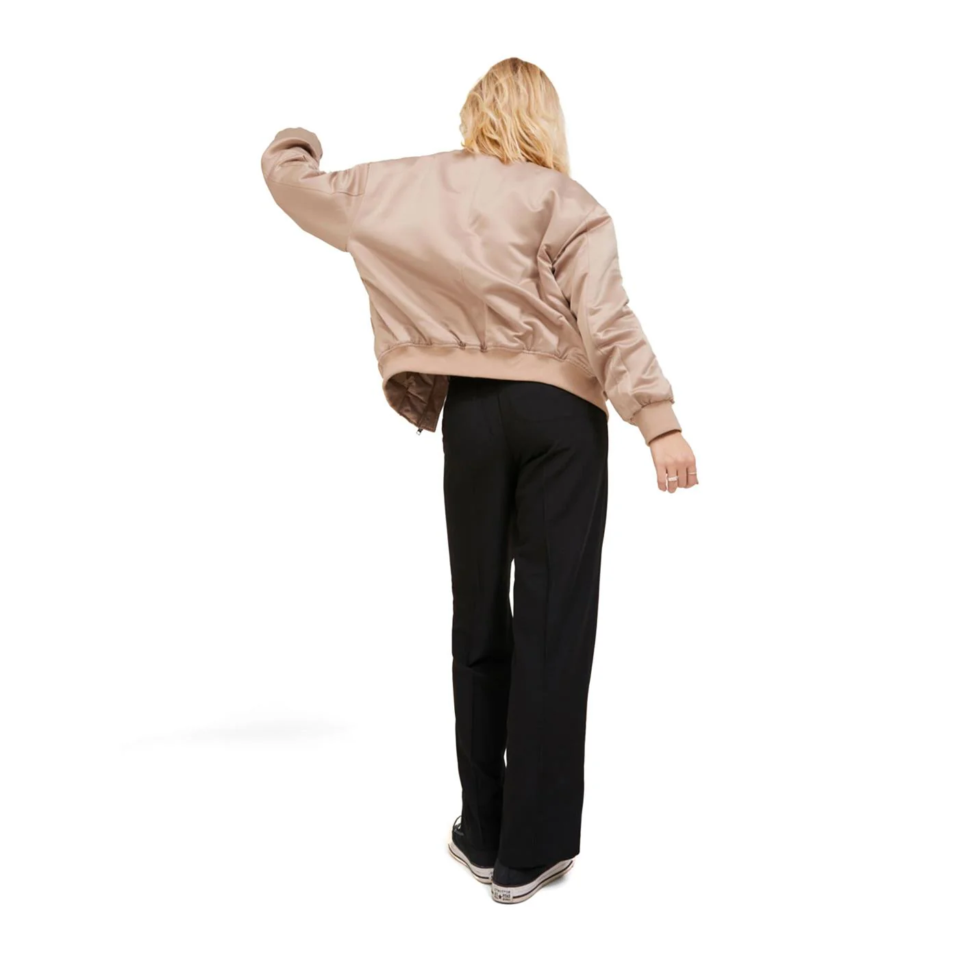 JJXX Madison Satin Bomber Jacket Incense - Image 5