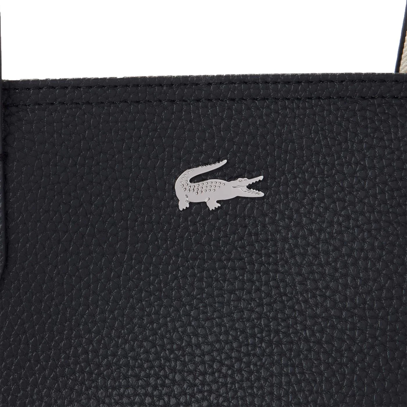 Lacoste Anna Zipped Shopping Bag Black/Flour - Image 5
